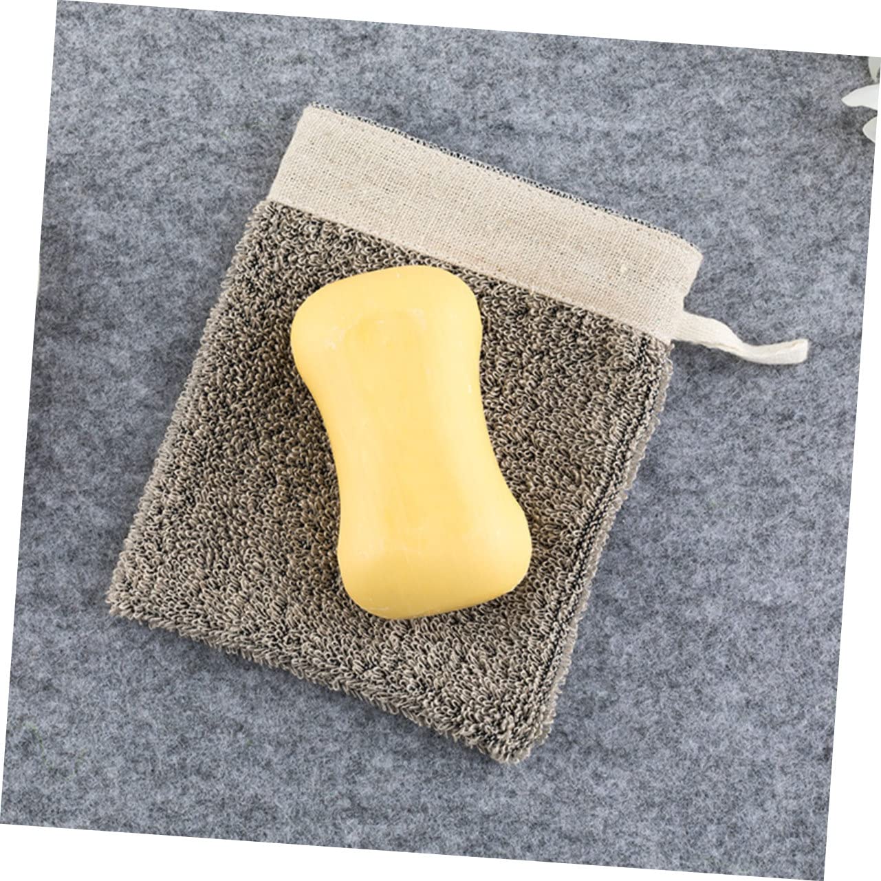 2-Pack Soap Bags with Exfoliating Loofah - Natural Flax Mesh Foaming Net for Shower & Bath - Gentle Exfoliating Mitt & Soap Saver Pouch - Perfect for Storing Soap Bars & Creating Rich Lather - Ideal for Travel, Gym & Eco-Friendly Bathroom Toiletries