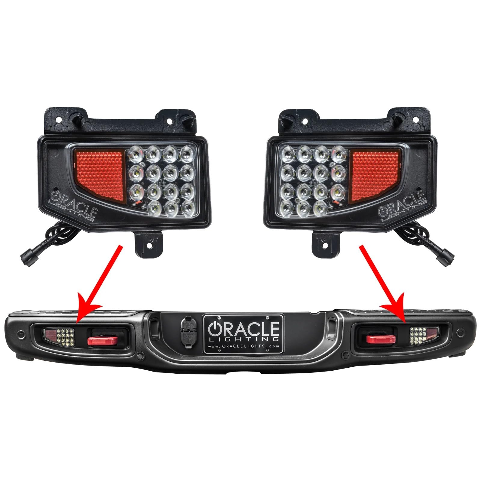 ORACLE Lighting 5878-504 LED Reverse Lights for 2020-2024 Jeep Gladiator JT - 1500+ Lumens, Direct Replacement Bumper Lights - Perfect for Night Driving, Off-Roading & Enhanced Back-Up Safety