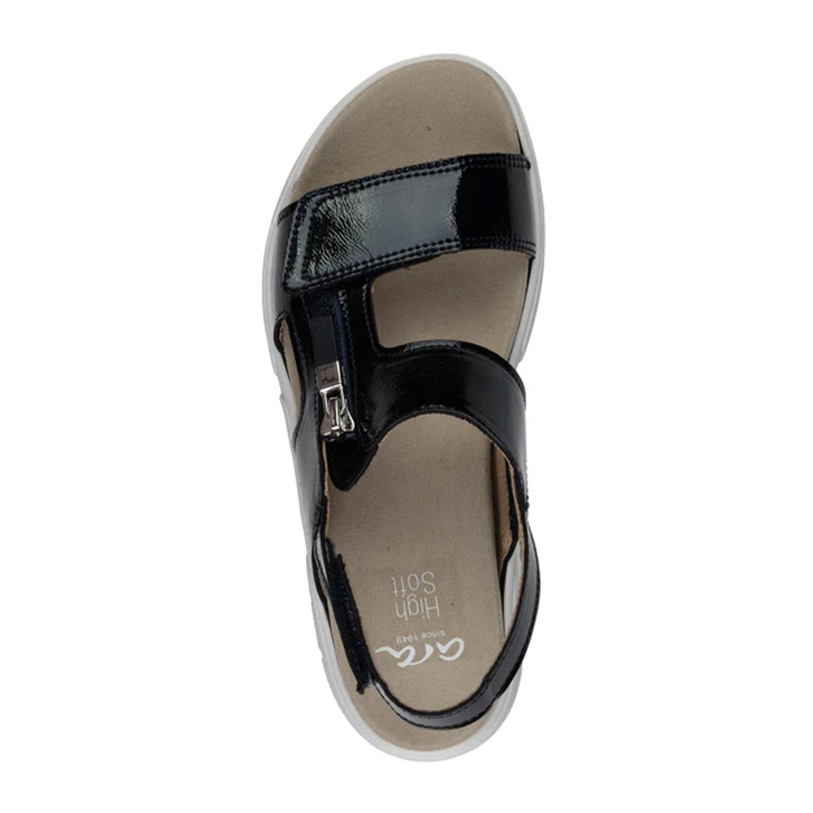 Ara Roanoke Women's Backstrap Sandal - Comfortable Navy Blue Leather Sandals for Walking, Beach & Casual Outings