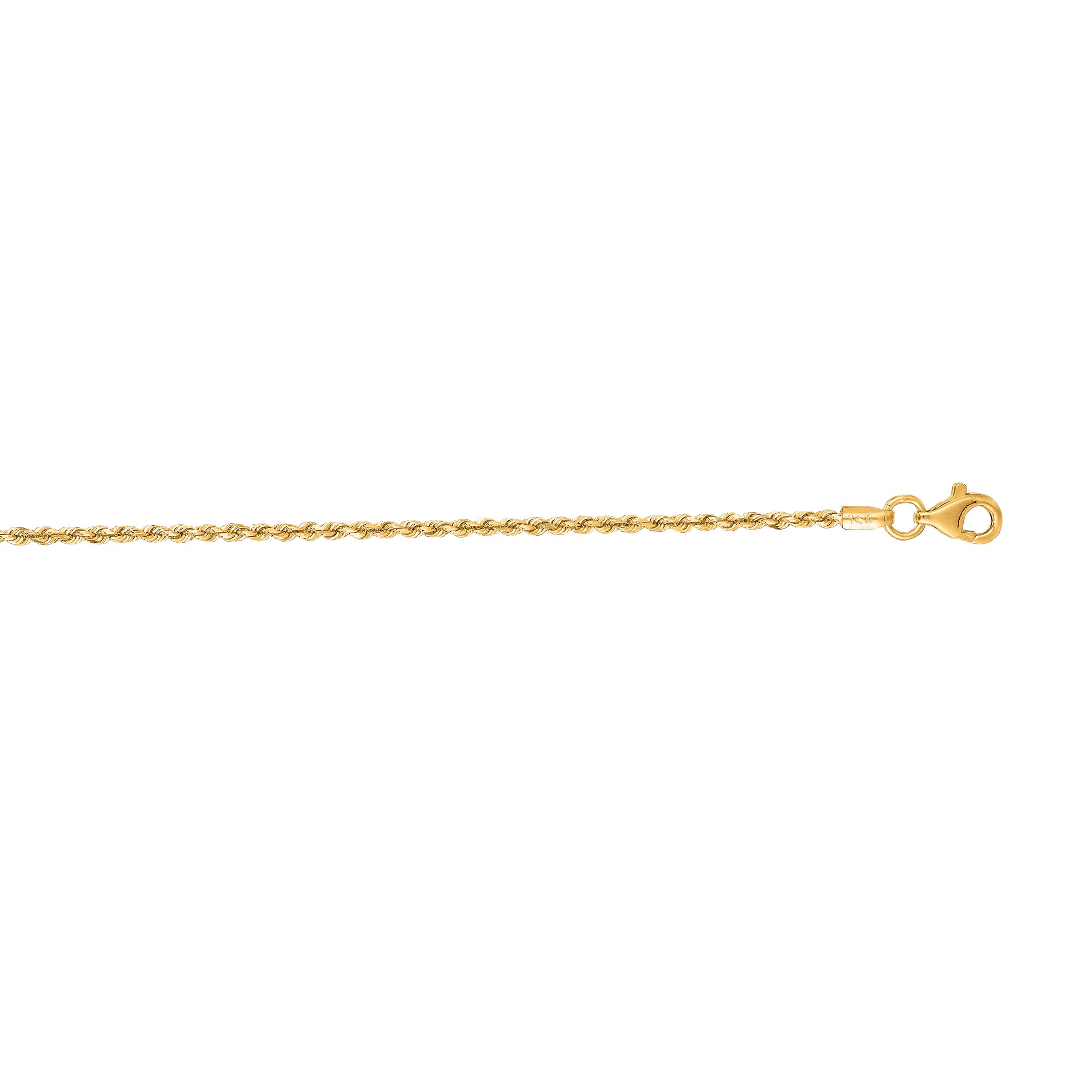 14K Gold 1.5mm Royal Rope Chain Necklace for Men & Women - Elegant Layering Piece for Everyday Wear & Special Occasions