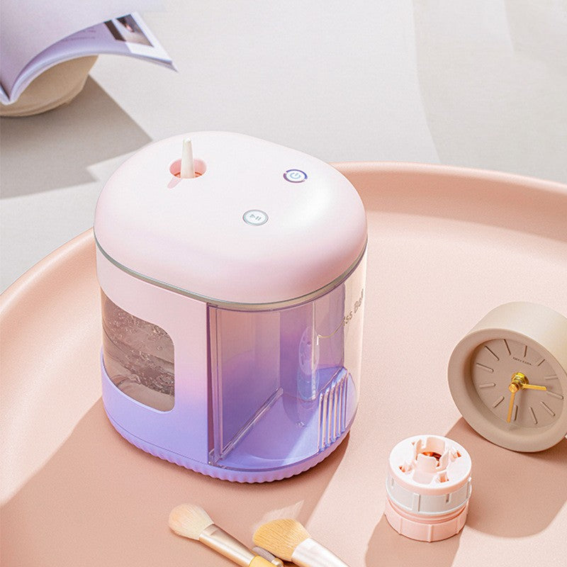 Electric Automatic Makeup Brush Cleaner with Shake Dry & UV Disinfection - Perfect for Home Salon & Professional Makeup Artists
