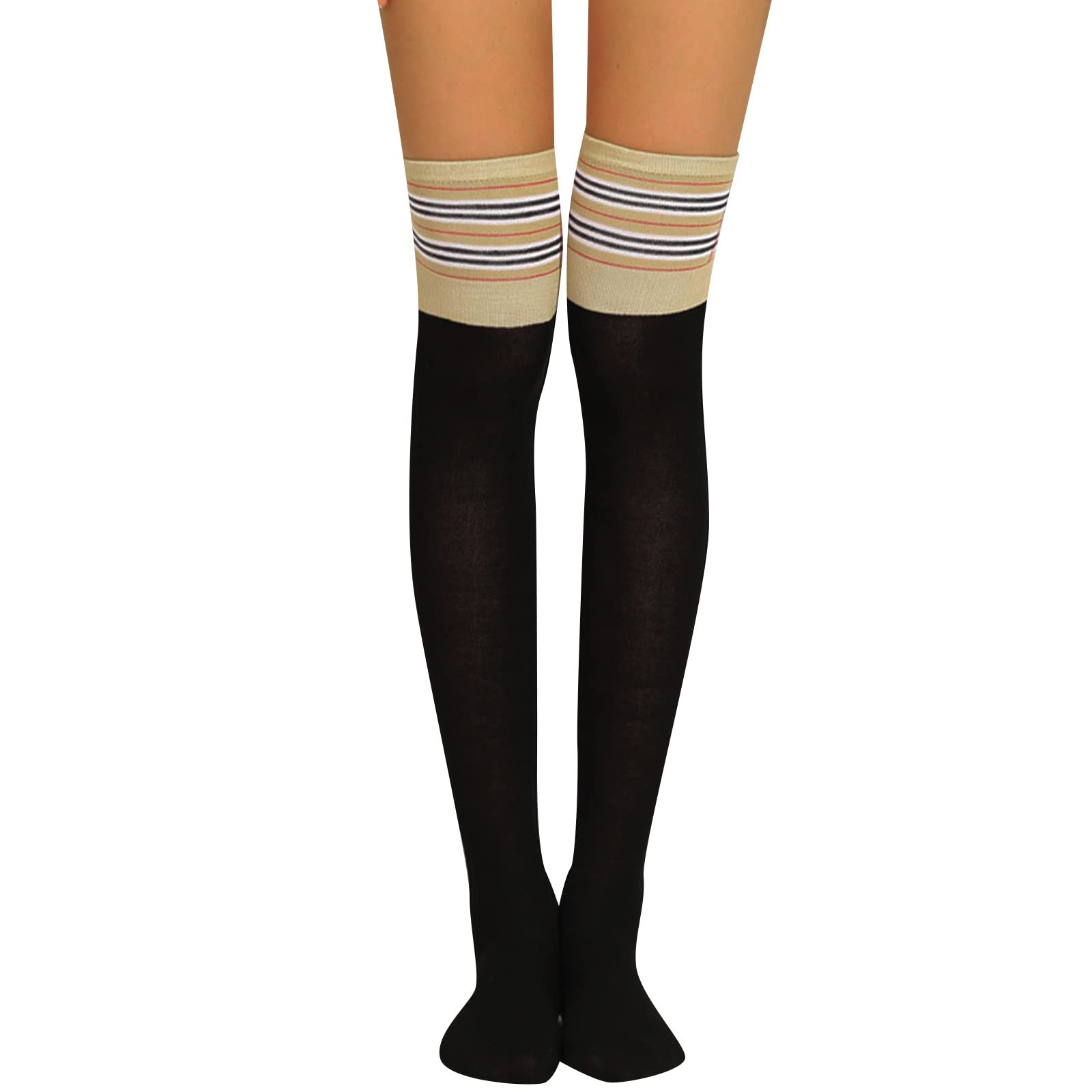 Women's Thigh High Socks - Over The Knee Thin Tube Socks for Sports & Boots - Long Leg Warmers for Running, Yoga & Winter Fashion