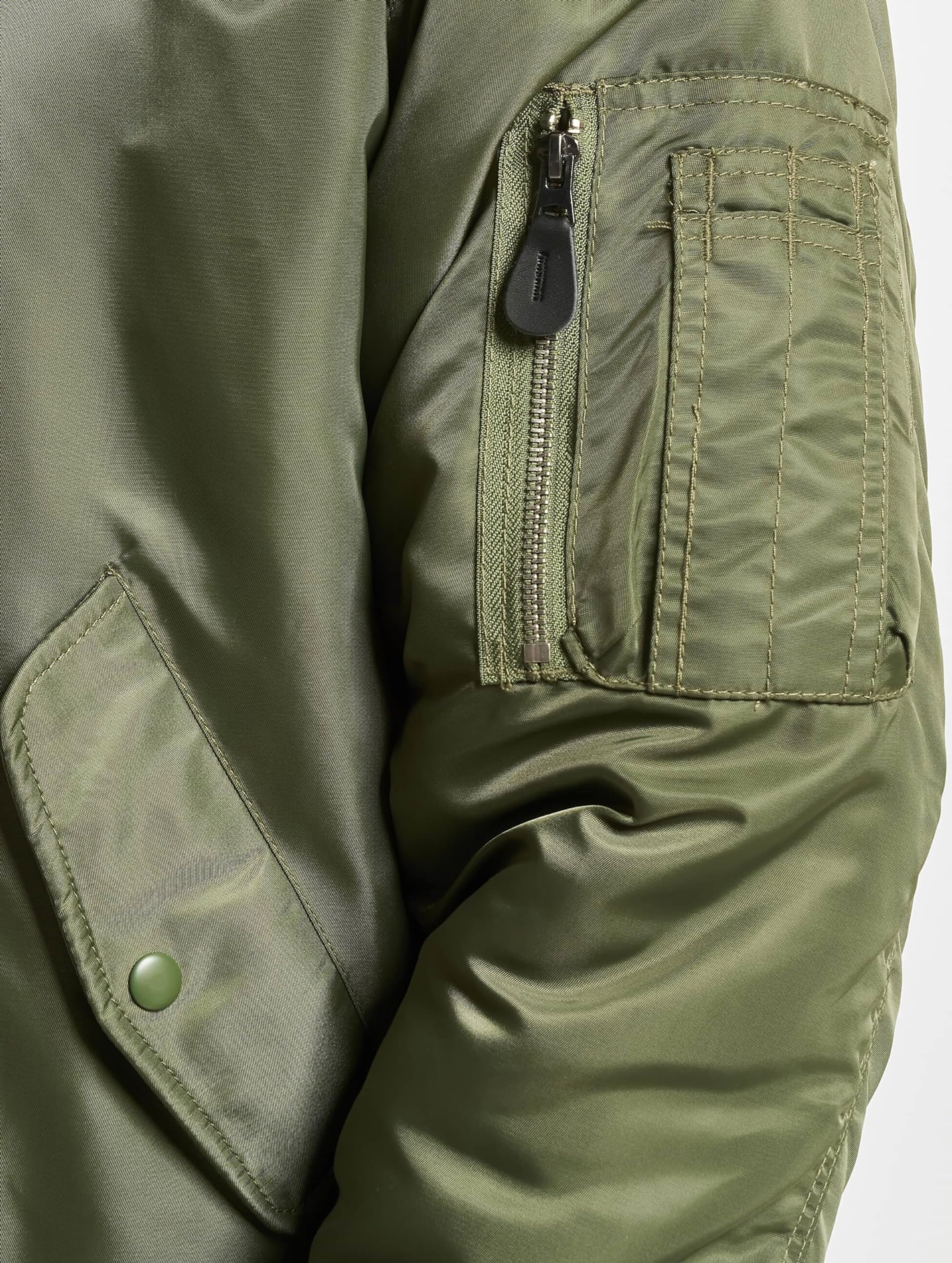 Brandit Men's MA-1 Bomber Jacket - Olive Green Military Flight Jacket for Men | Lightweight, Water-Resistant | Casual Wear, Street Style, Outdoor Adventures