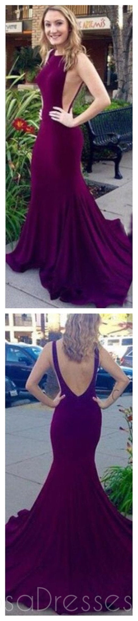Elegant Backless Mermaid Prom Dress - Sexy Long Evening Gown for Women | Custom Tailored Formal Dresses | Perfect for Homecoming, Prom Night & Special Occasions | PD0123