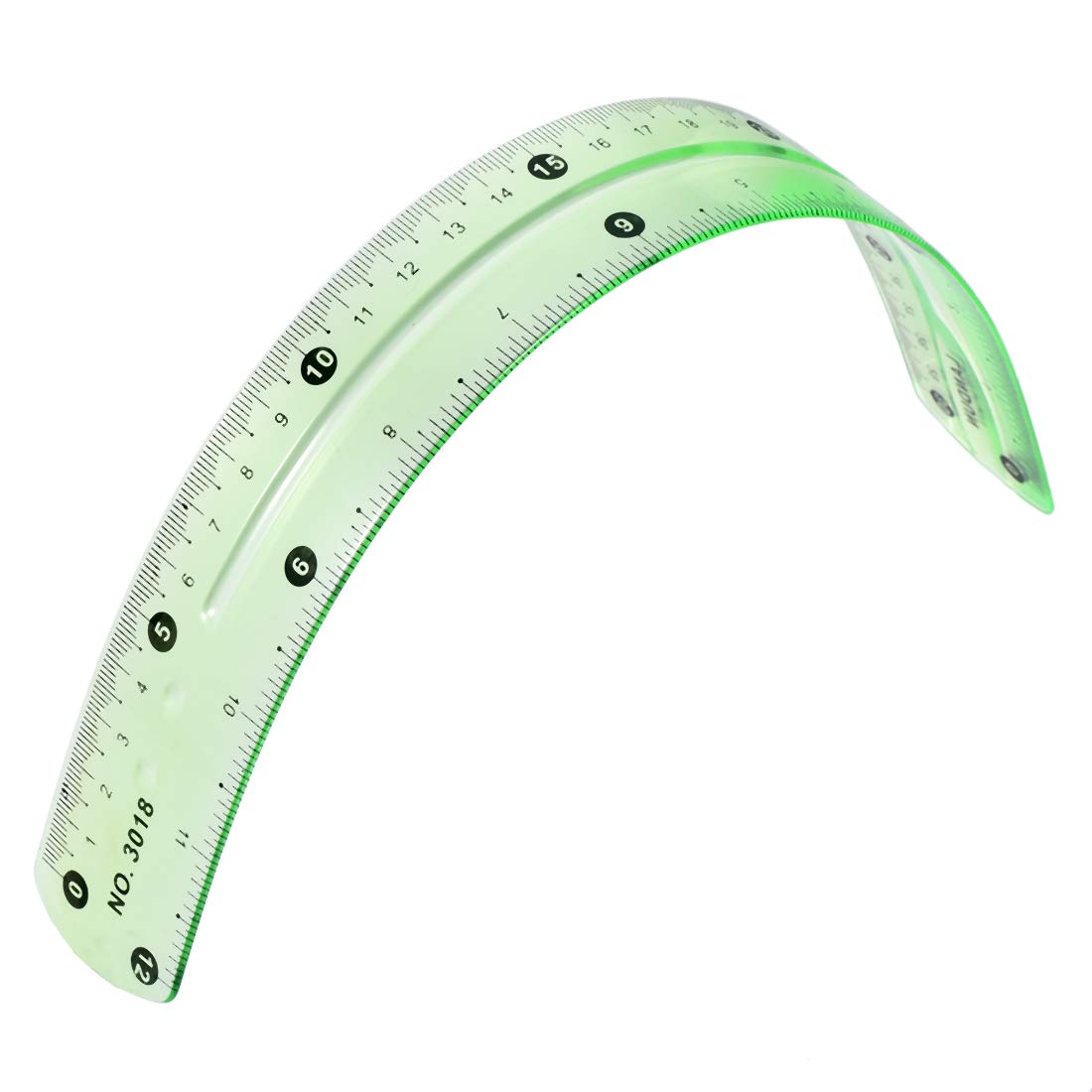 uxcell 12 Inch Flexible Straight Ruler - 30cm Soft Plastic Measuring Tool (6 Pack) for Sewing, Crafts, School & Office Use