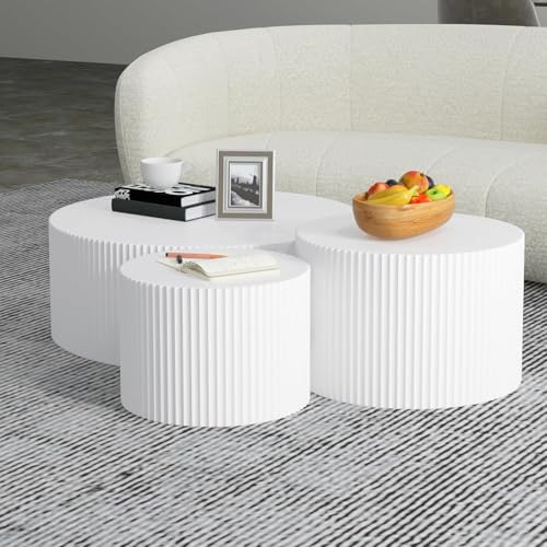 White Round Set of 3