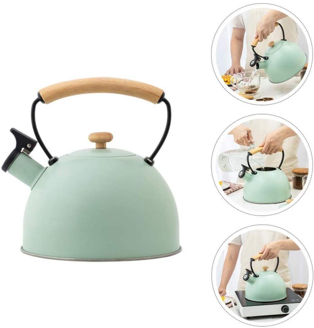 Premium Stainless Steel Whistling Tea Kettle for Stovetop - Classic Design for Gas & Electric Stoves - Perfect for Boiling Water, Making Tea, Coffee & Hot Cocoa at Home or Camping