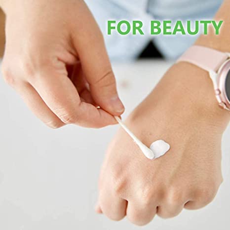 Eco-Friendly Double Pointed Wooden Cotton Swabs - 100 Pack | Safe Ear Wax Removal, Baby Care & Art Crafts | Gentle Cleaning Buds for Sensitive Ears, Makeup, Nail Art & First Aid Kit Essentials