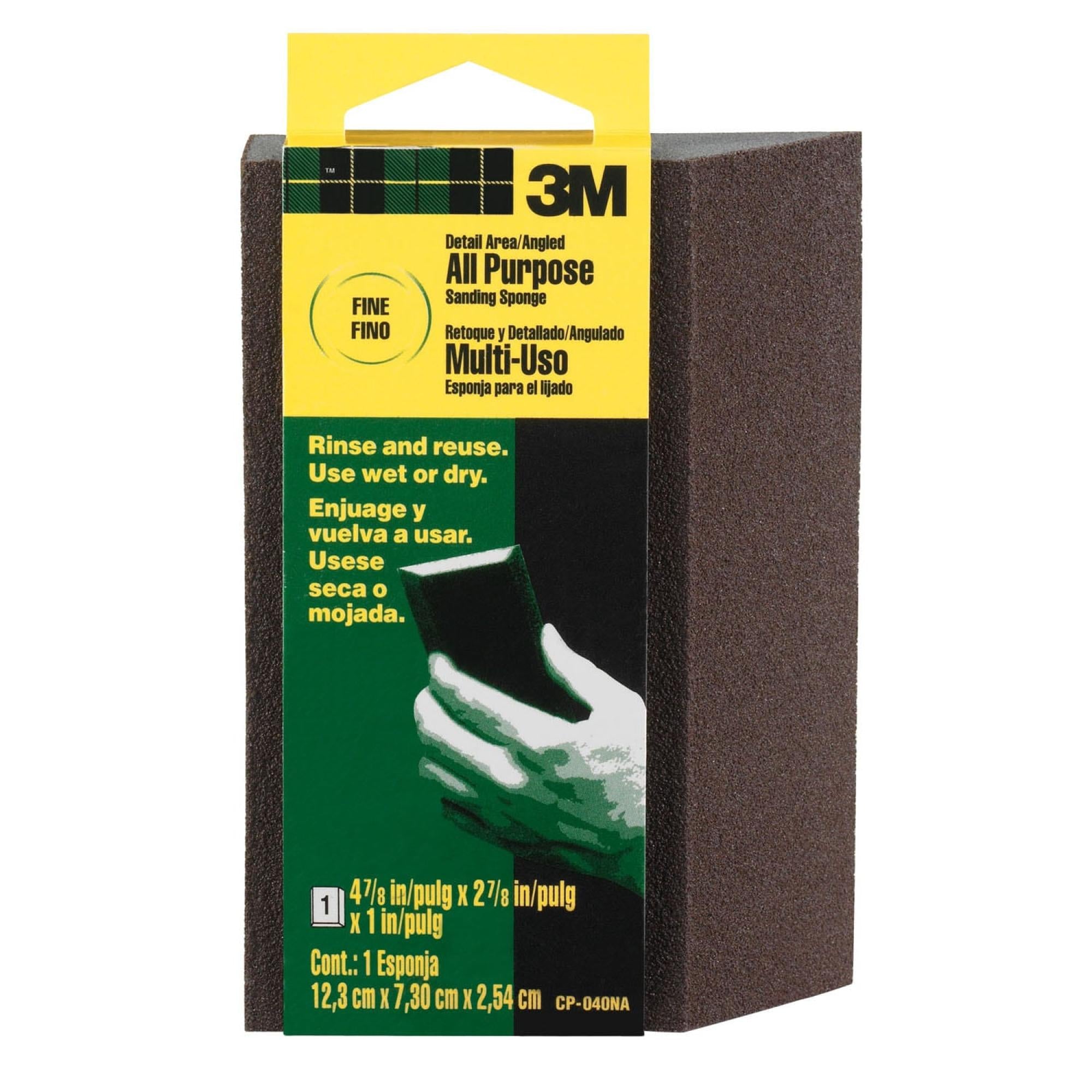 3M Angled Sanding Sponge CP 040NA - Fine Grit (2 7/8