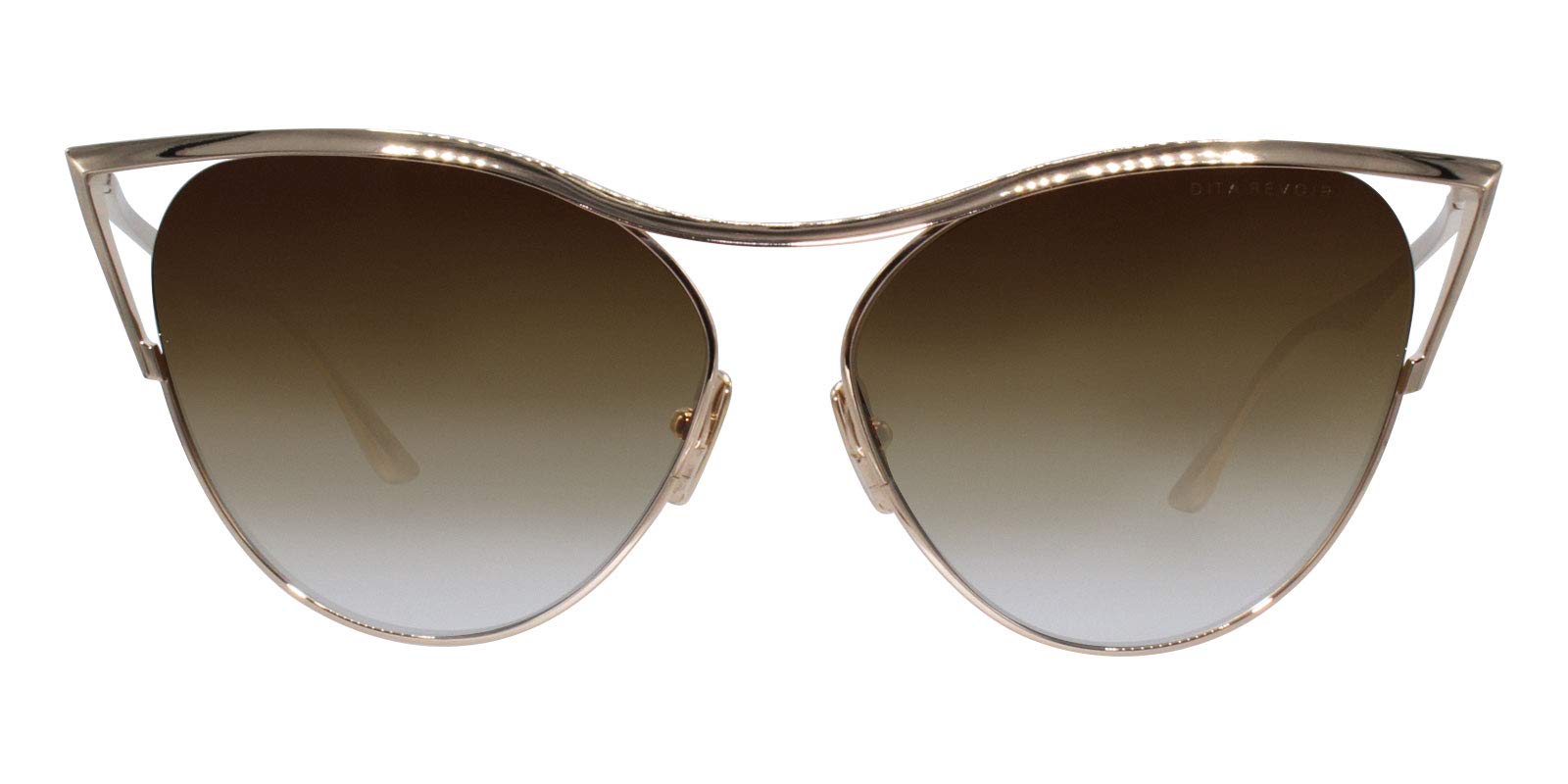 Dita Revoir Gold Oval Women's Sunglasses 59mm - UV Protection, Fashionable & Lightweight for Outdoor Activities, Beach, Driving & Travel