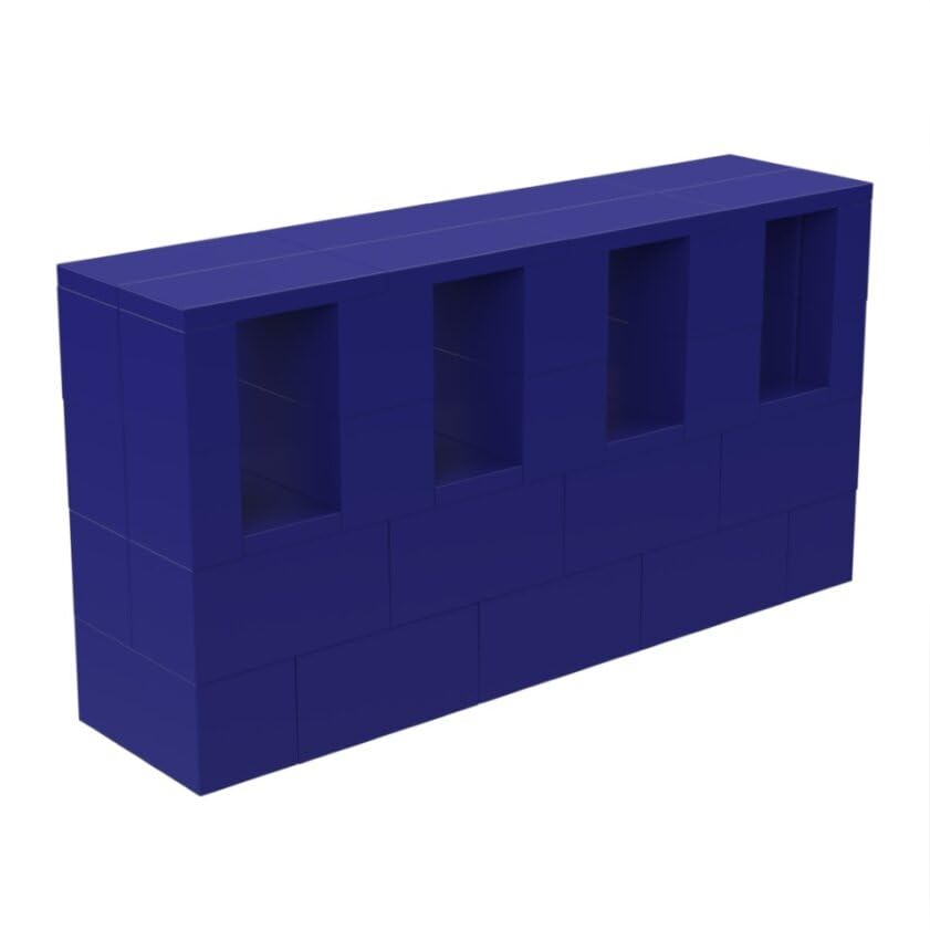 EverBlock 4 Foot TV Stand and Entertainment Console Kit in Blue - Perfect for Living Room, Bedroom, and Home Theater Setup