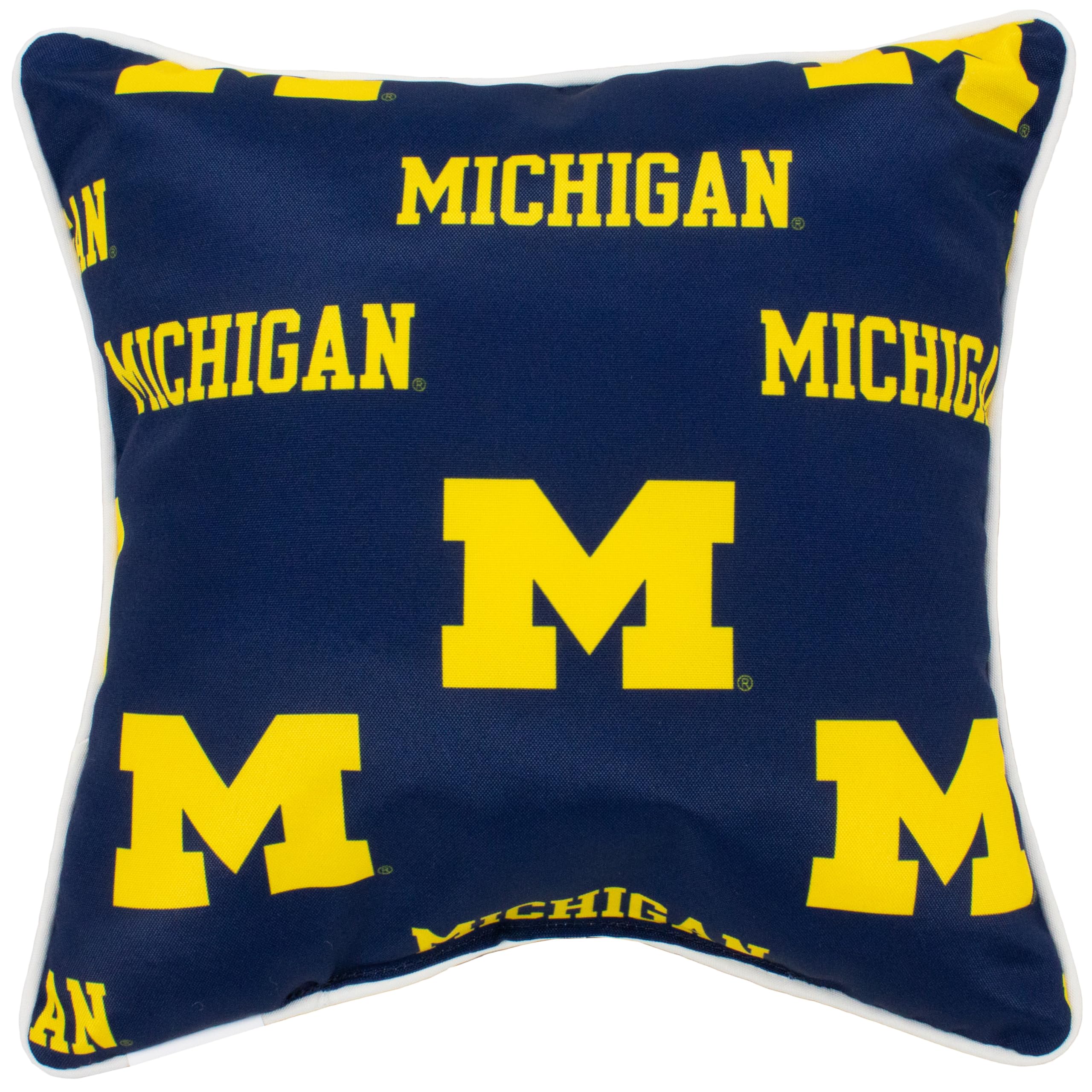 Michigan Wolverines College Covers Outdoor Decorative Pillow Set - 2 Pack Waterproof Throw Pillows for Patio, Lawn, Dorm Room & Game Day Decor