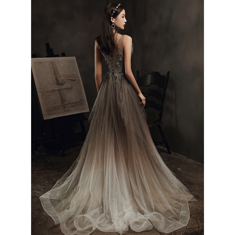 Sparkly Gradient Tulle Prom Dress - Long Evening Gown for Birthday Party, Homecoming, Quinceañera & Formal Events | Elegant A-Line Design with Sequins