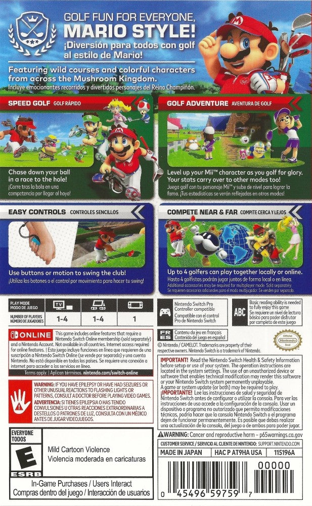 Mario Golf: Super Rush - Nintendo Switch Game | Fun Multiplayer Sports & Adventure | Perfect for Family Game Nights & Parties