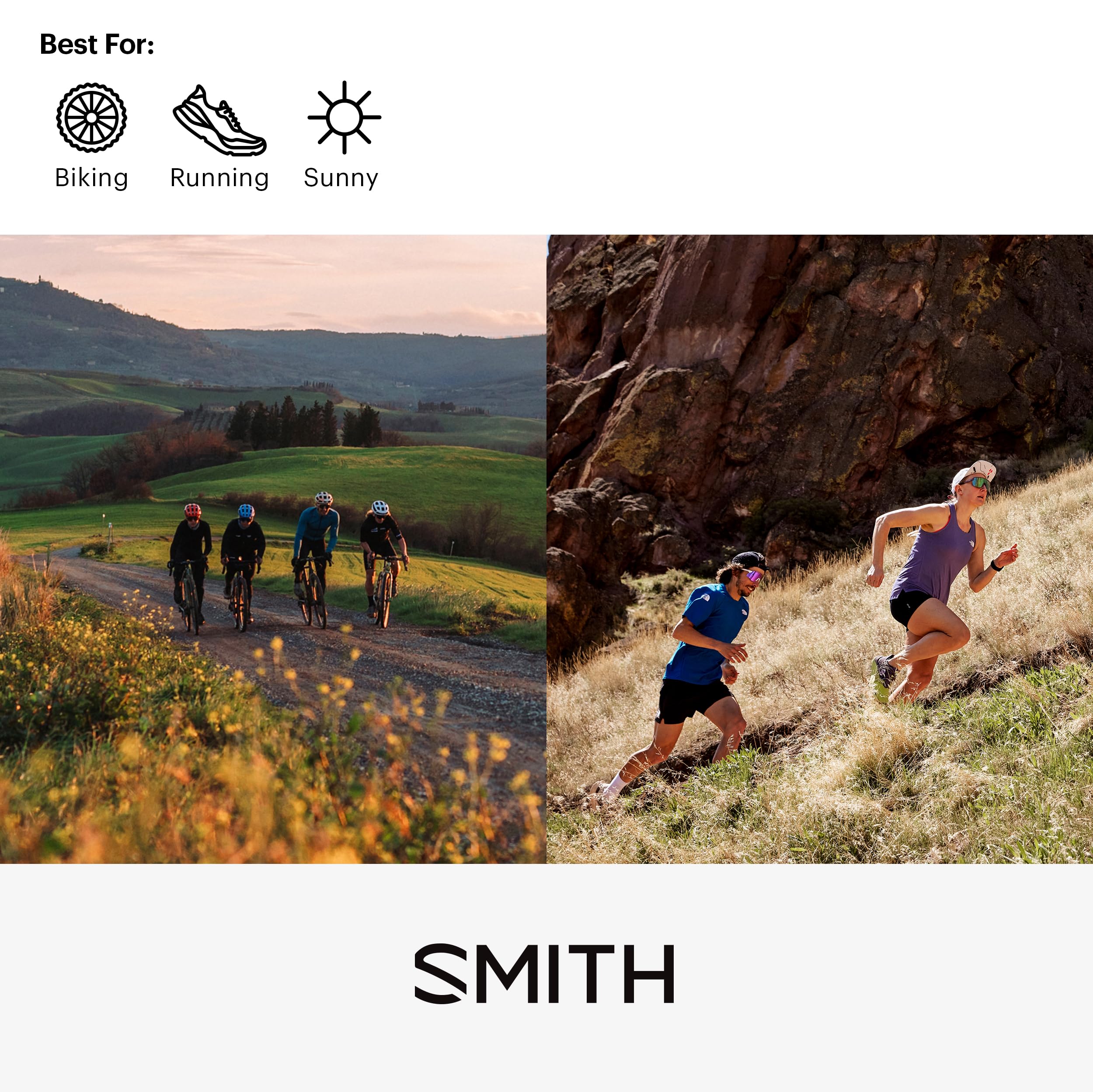SMITH Ruckus Performance Sports Sunglasses for Men & Women - Polarized Shield Lens for Running, Cycling, MTB, Hiking & Outdoor Activities - UV Protection & Anti-Glare for Enhanced Visibility