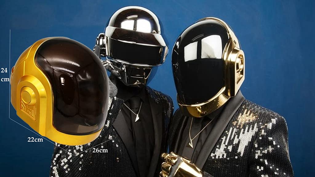 Daft Punk Thomas & Guy Manuel Helmet Resin Mask - Official Style Costume Accessory for Halloween, Cosplay, and Fan Collections | Perfect for Parties, Comic Con, and Music Events
