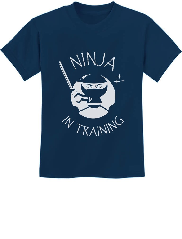 Ninja Training T-Shirt for Kids - Cool Ninja Warrior Graphic Tee for Boys & Girls - Fun Toddler & Children's Novelty Gift - Perfect for Birthday Parties, Halloween Costumes & Everyday Play