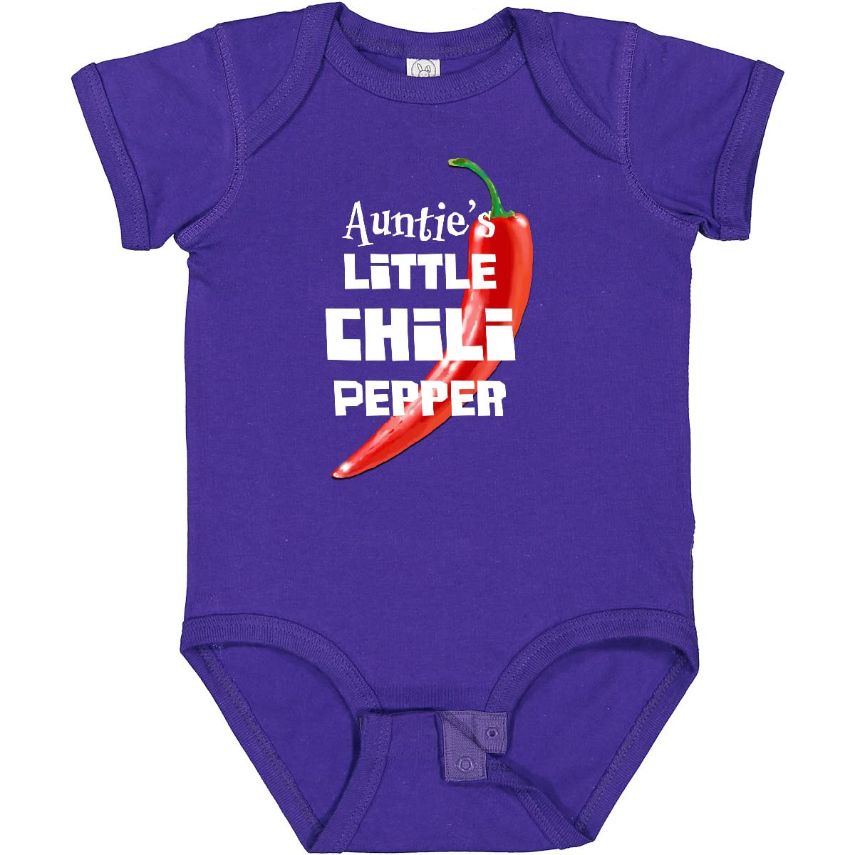 Inktastic Auntie's Little Chili Pepper Baby Bodysuit - Cute Infant Onesie for Boys & Girls - Perfect for Family Photos, Baby Showers & Holiday Gifts