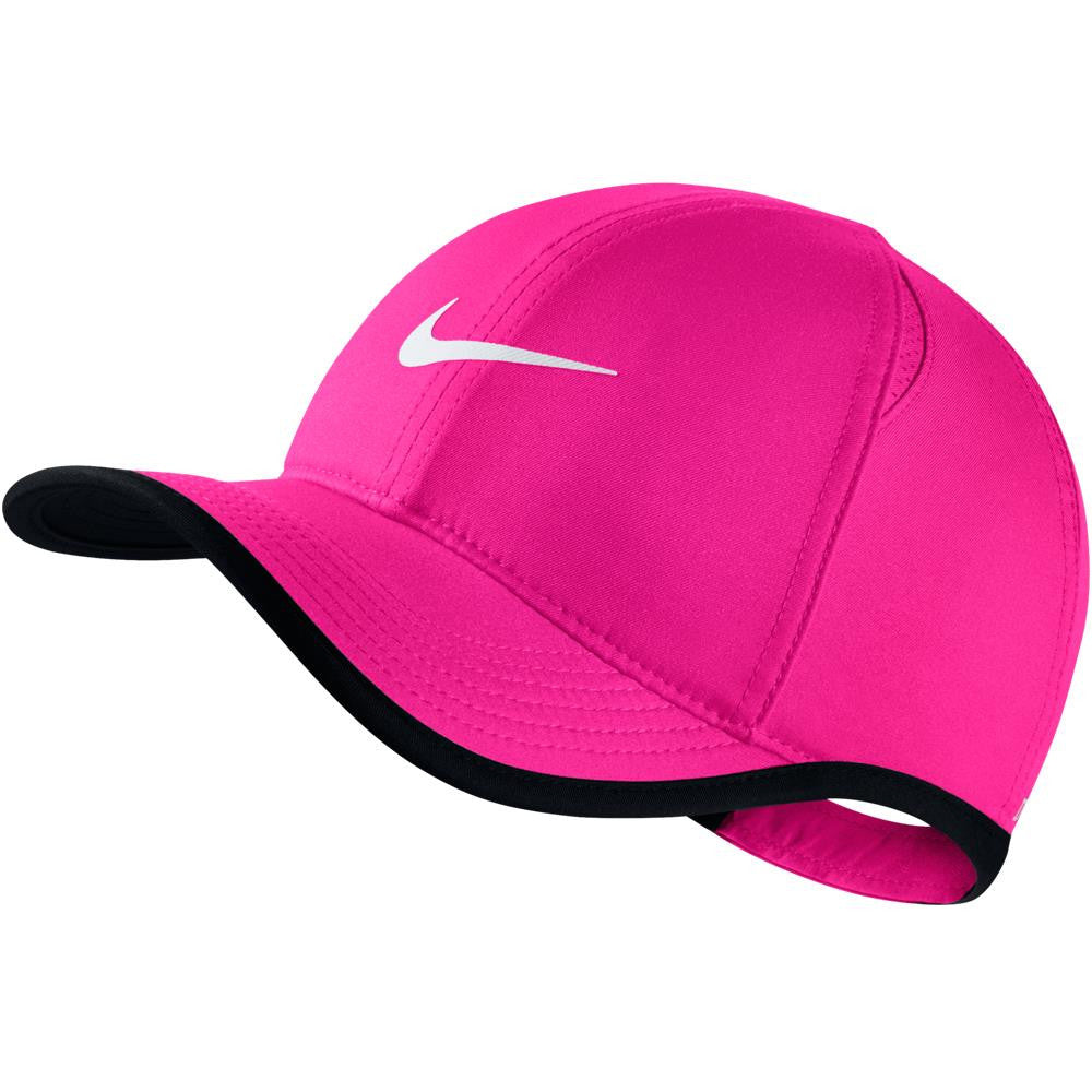 Nike Junior Featherlight Hat for Girls - Soft Pink Adjustable Baseball Cap for Kids - Perfect for Outdoor Sports, Running, and Sun Protection