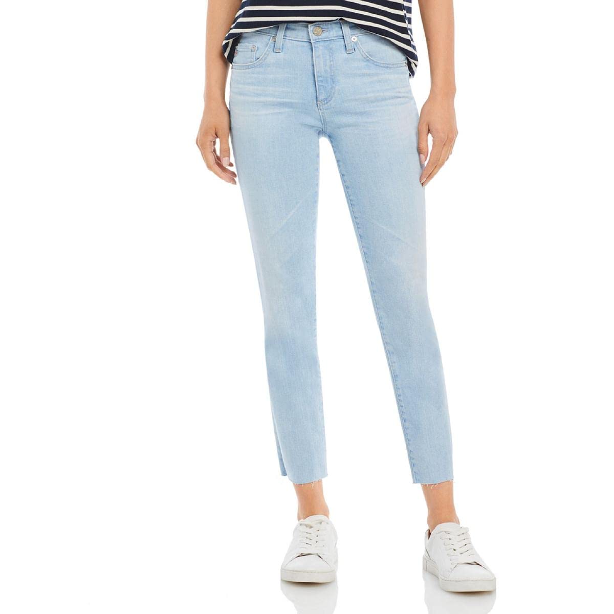 AG Adriano Goldschmied Women's Prima Cropped Jeans - High Waist Slim Fit Denim Pants for Casual Wear & Everyday Outfits