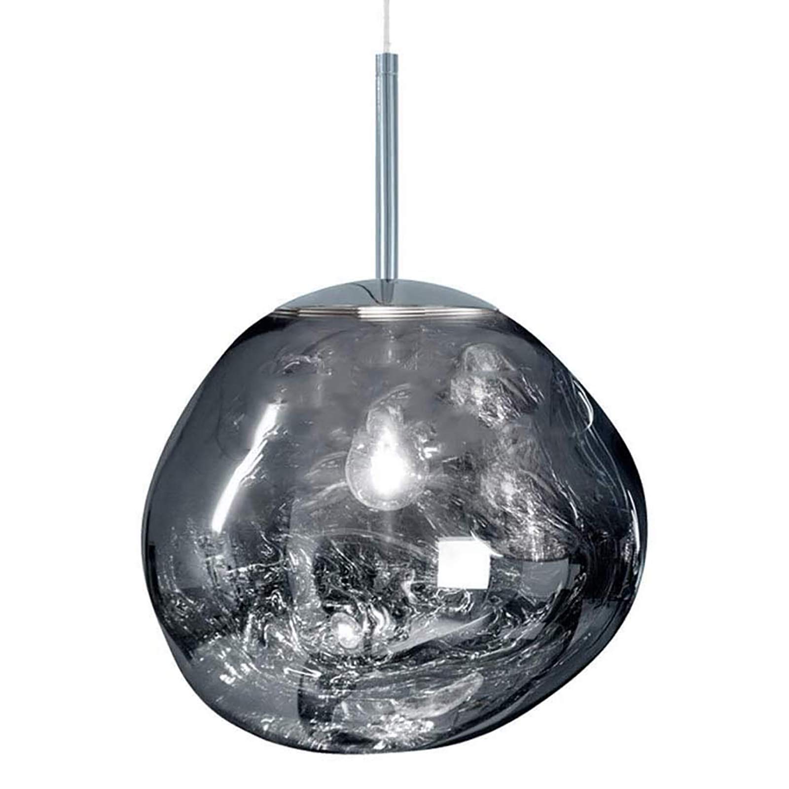 Modern Glass Lava Pendant Lamp - Irregular Copper Mirror Chandelier for Living Room, Kitchen & Bar | Stylish Hanging Light Fixture for Home Decor & Dining Areas
