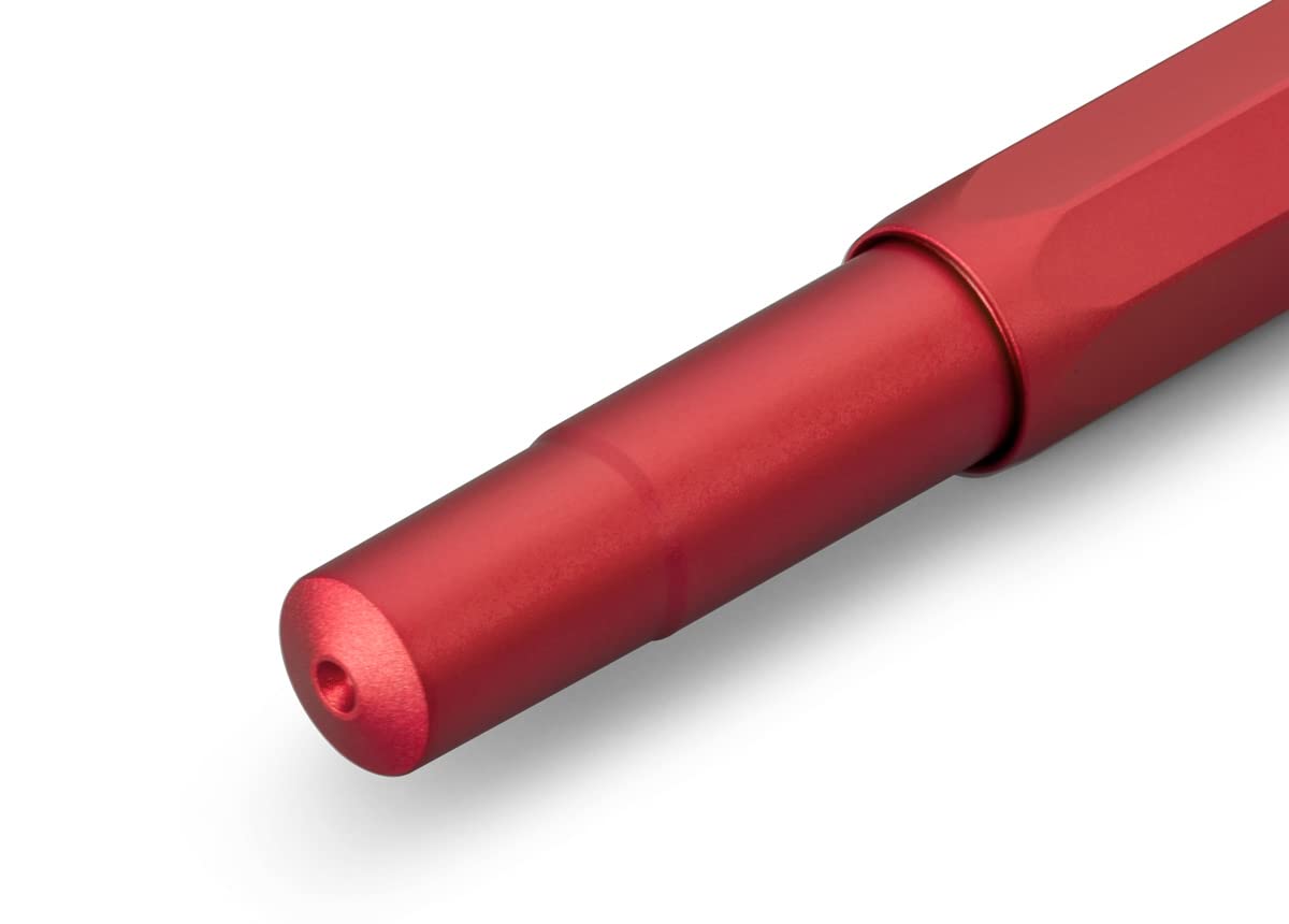 Kaweco AL SPORT Deep Red Aluminum Gel & Ballpoint Pen - Classic Design with 0.7mm Ceramic Ball Rollerball Refill (13cm) - Perfect for Office, Journaling & Everyday Carry