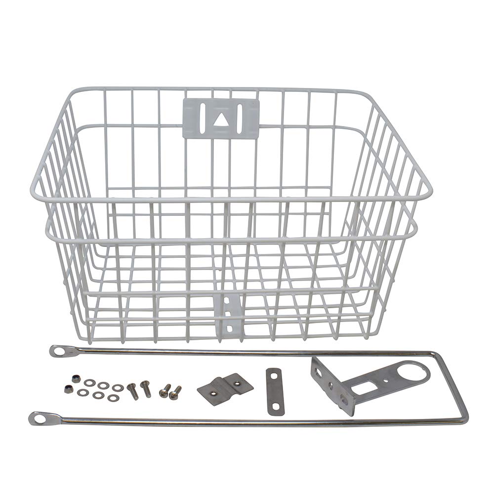 Heavy Duty Square Steel Front Mount Wire Basket for Organizing Tools, Groceries & Supplies - Perfect for Trucks, Garages & Storage Rooms