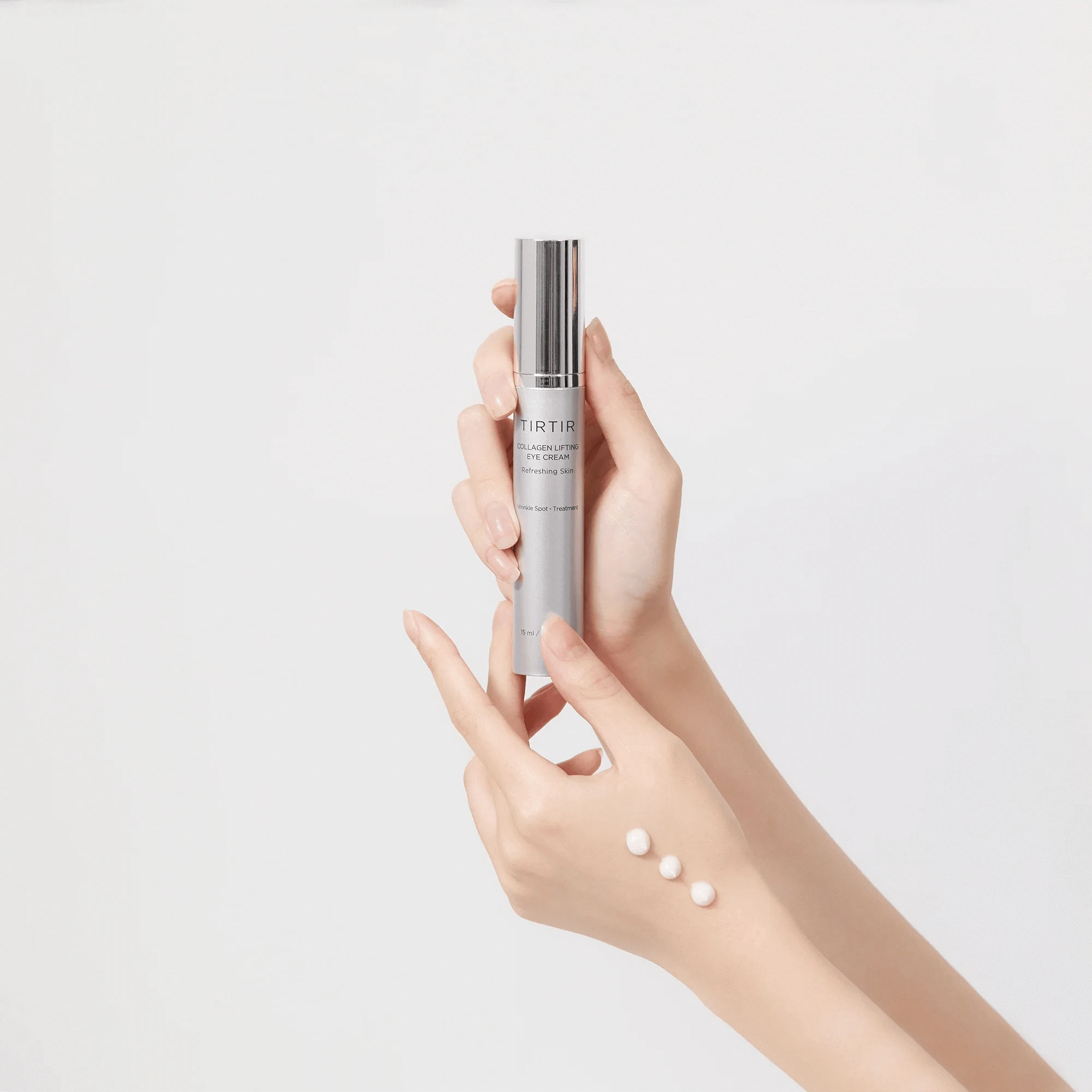 TIRTIR Collagen Lifting Eye Cream 15mL - Anti-Aging & Wrinkle Reduction for Dark Circles & Puffiness - Perfect for Night & Day Use