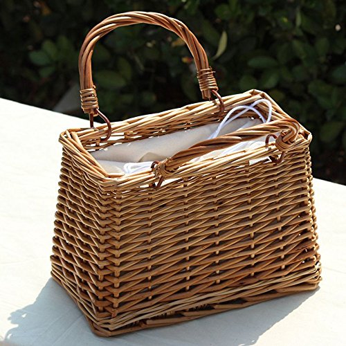 Stylish Handmade Bali Woven Rattan Tote Bag for Women - Bohemian Square Beach Straw Purse with Crossbody Strap | Perfect for Summer Vacations, Pool Parties & Boho Fashion Accessories