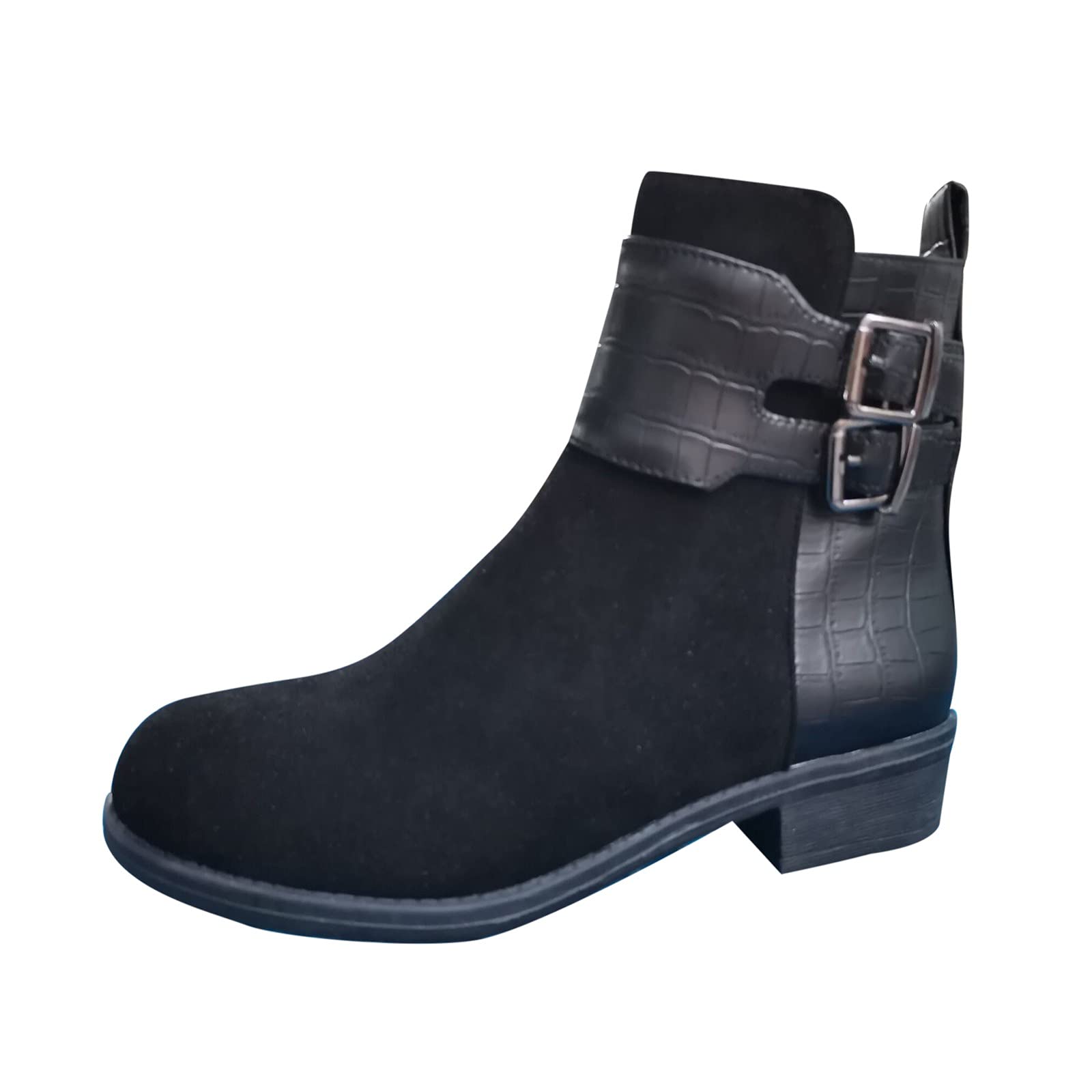 White Cowboy Boots for Women - Tall Platform Cowgirl Boots with Non-Slip Sole | Western Fashion, Country Style, Rain & Outdoor Wear (Black, Size 9)