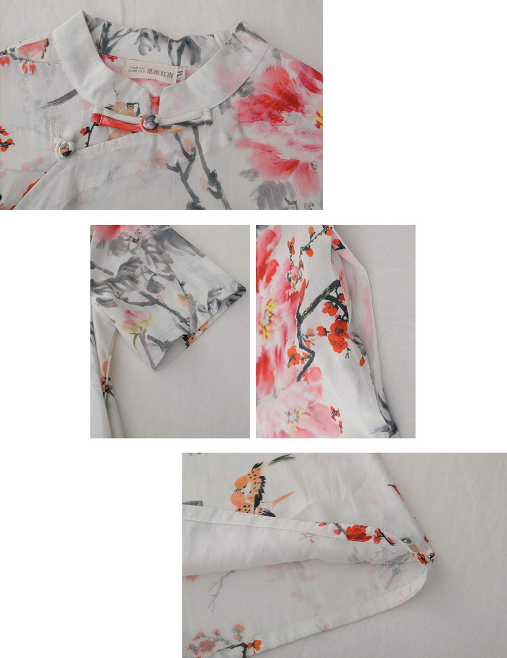 Women's Floral Print Casual Loose Cheongsam Dress with Pockets | Chinese Style Summer Dress for Daily Wear, Date Night & Special Occasions