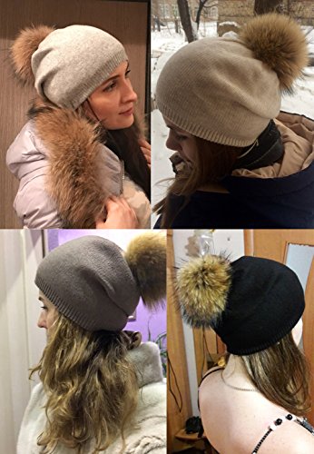 Luxury Cashmere Knit Wool Beanie for Men & Women - Soft Winter Warm Hat for Cold Weather - Perfect for Skiing, Hiking, and Outdoor Activities