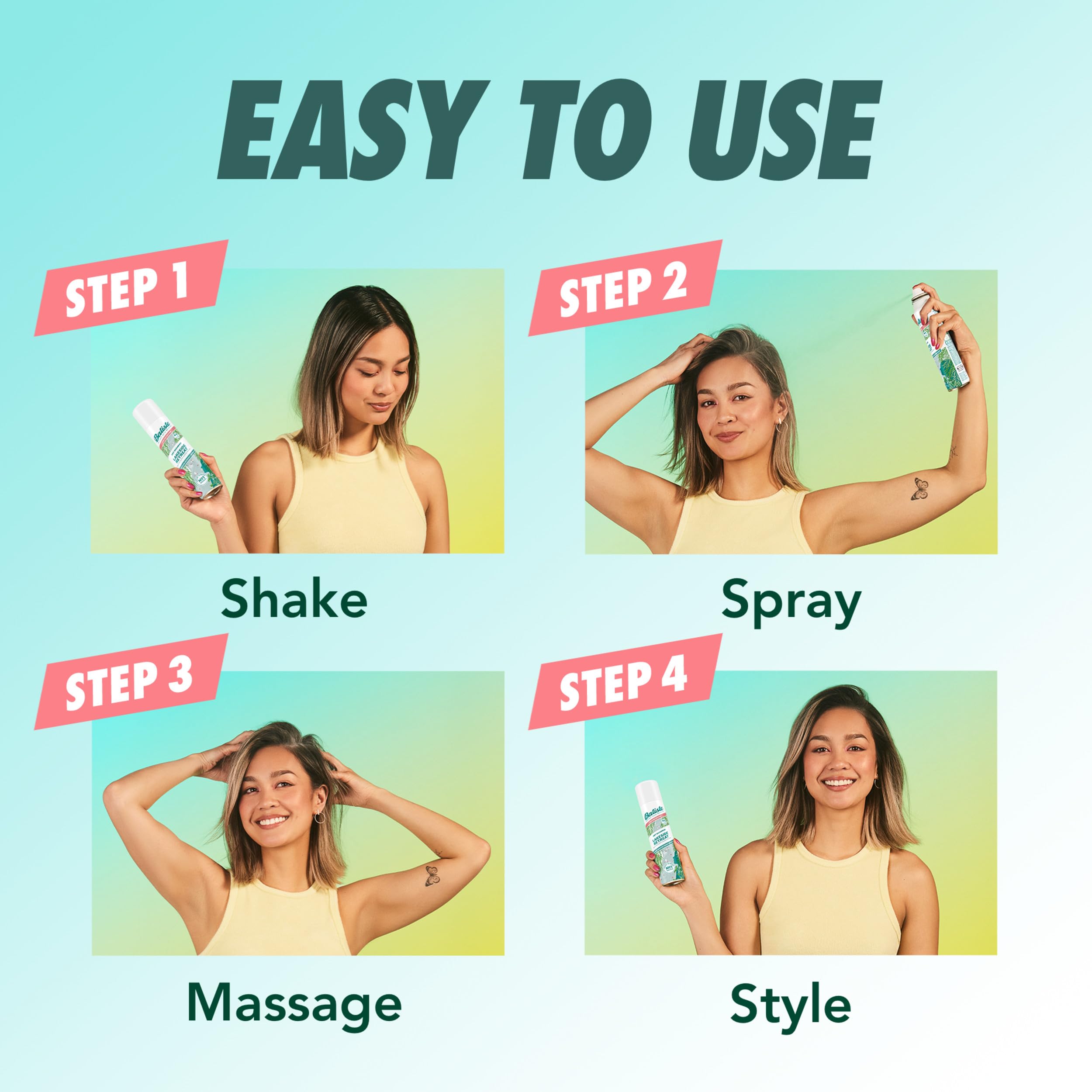 Batiste Dry Shampoo - Lakeside Retreat Scent (Limited Edition) | Oil Absorbing Waterless Shampoo for Fresh Hair Between Washes | 3.81 oz Travel Size | Perfect for Gym, Travel & Quick Hair Refresh