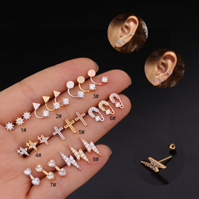 20G Surgical Steel Safety Pin Conch Daith Piercing Jewelry - Hypoallergenic Body Jewelry for Cartilage & Ear Piercings | Perfect for Everyday Wear & Unique Style