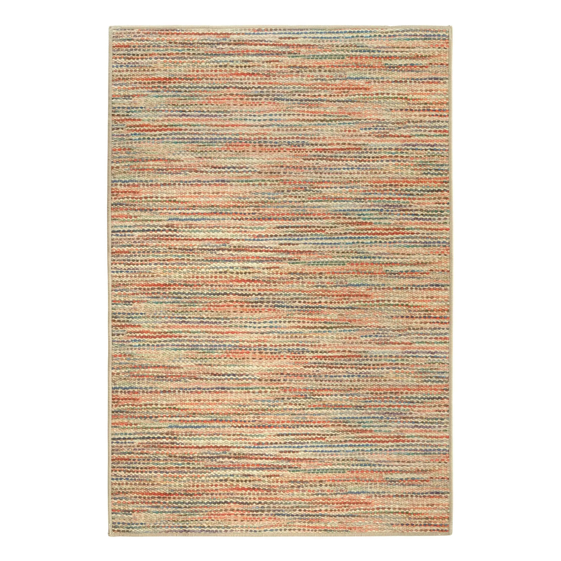 Stylish & Durable Clay Machine Washable Rug - Soft Non-Slip Area Rug for Living Room, Bedroom, Nursery & Home Decor