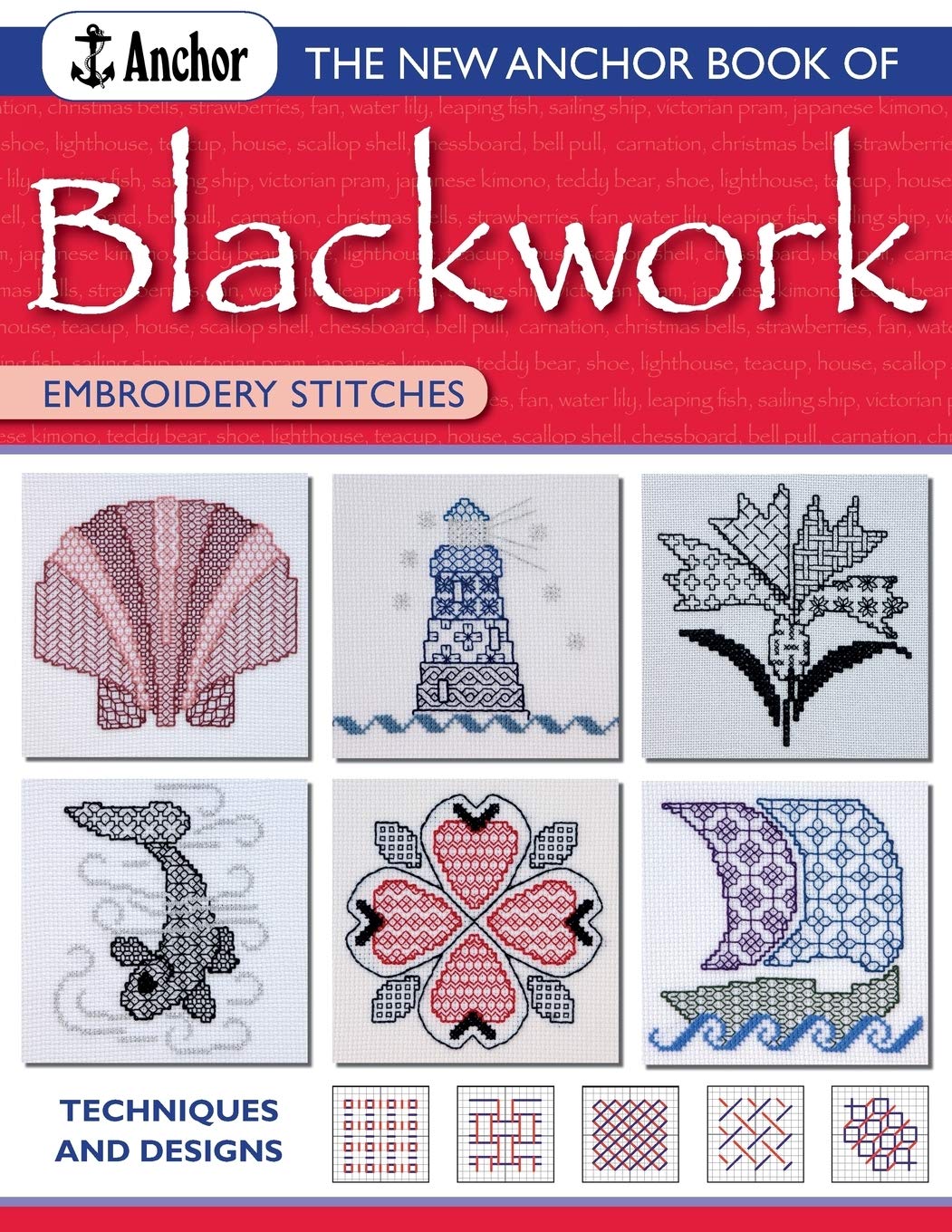 Blackwork Embroidery Stitches Book - Anchor New Edition | Step-by-Step Guide for Hand Embroidery, Cross Stitch & Needlework Projects | Perfect for Beginners & Advanced Crafters