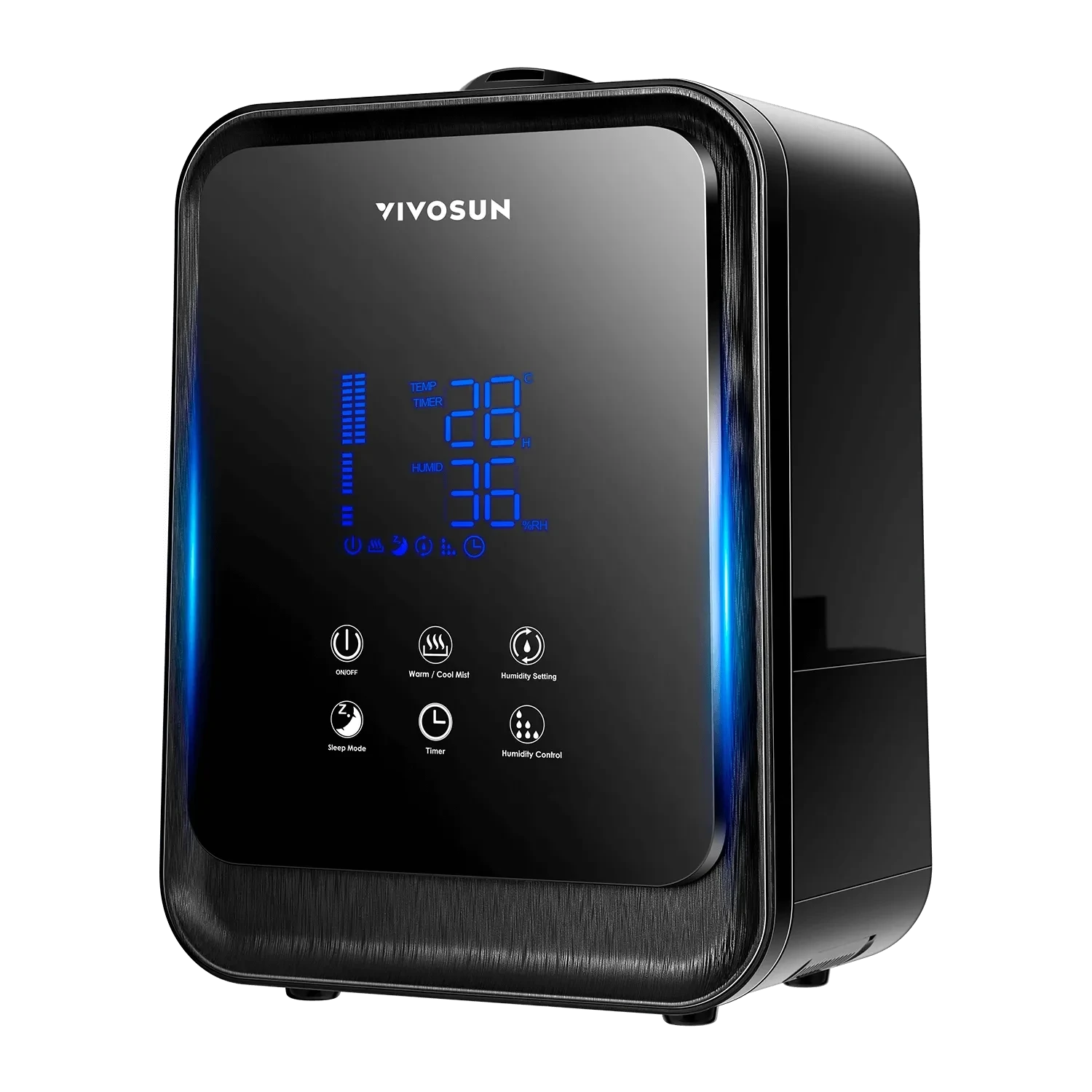 VIVOSUN 4.5L 2-in-1 Cool & Warm Mist Humidifier for Bedroom, Nursery & Office - Ultrasonic Air Humidifier with Adjustable Mist & Night Light for Dry Skin, Allergies & Better Sleep
