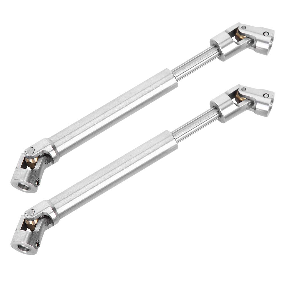 VGEBY 2pcs Stainless Steel Universal Drive Shaft for 1/10 RC Crawler - 112-165mm RC Car Upgrade Accessories | Durable Off-Road Performance for Traxxas, Axial & More