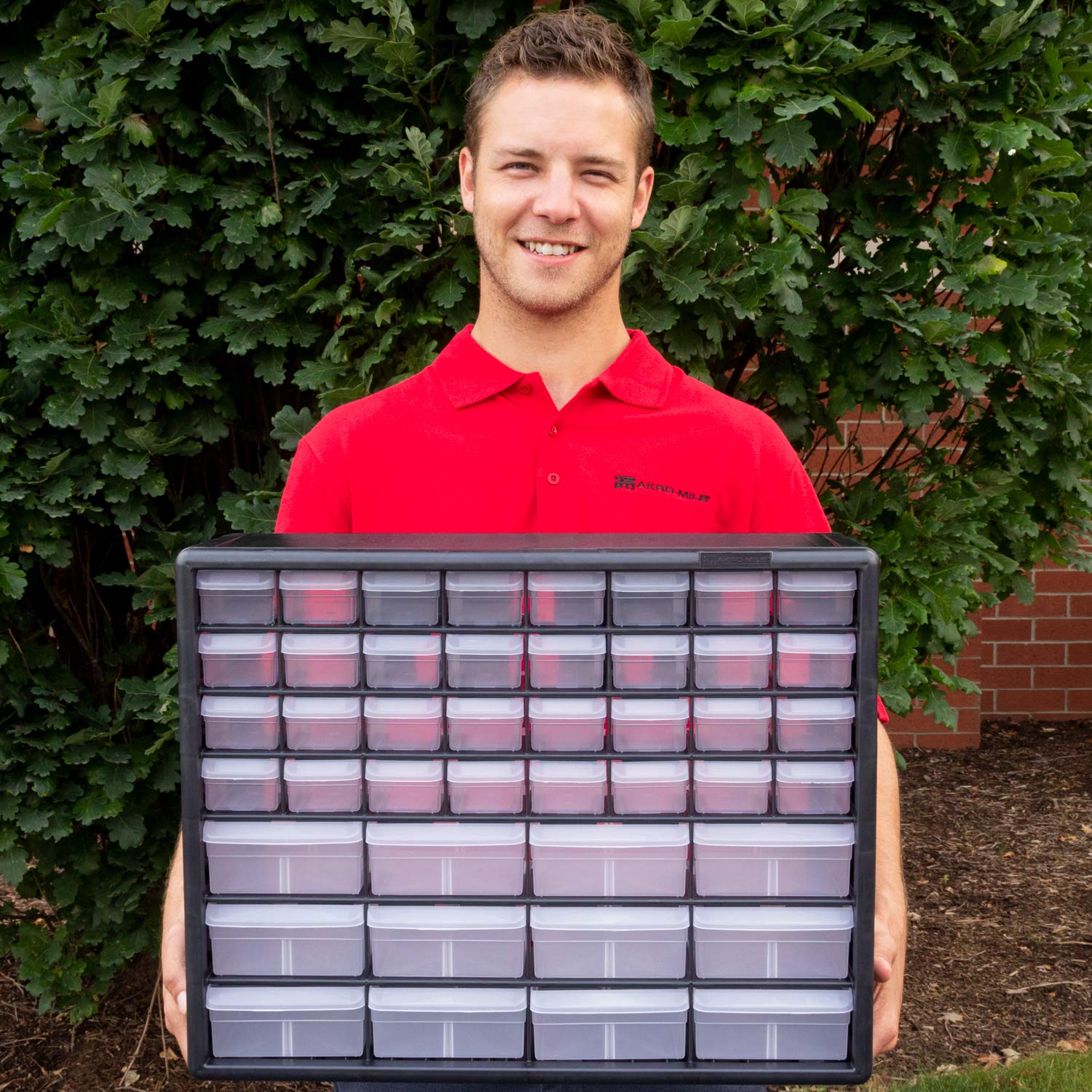 Akro-Mils 64 & 44 Drawer Plastic Storage Cabinet Organizer - Heavy Duty Stackable Parts Bin for Hardware, Crafts & Office Supplies - Perfect for Workshop, Garage & Home Organization