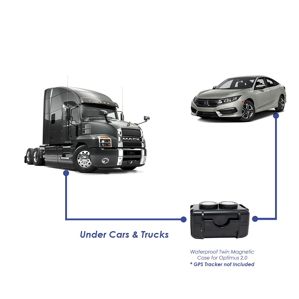 OPTIMUS Waterproof Twin Magnetic GPS Tracker Case 2.0 - Durable Protection for Vehicle & Asset Tracking (GPS Device Not Included) | Perfect for Cars, Motorcycles, Boats & Outdoor Adventures