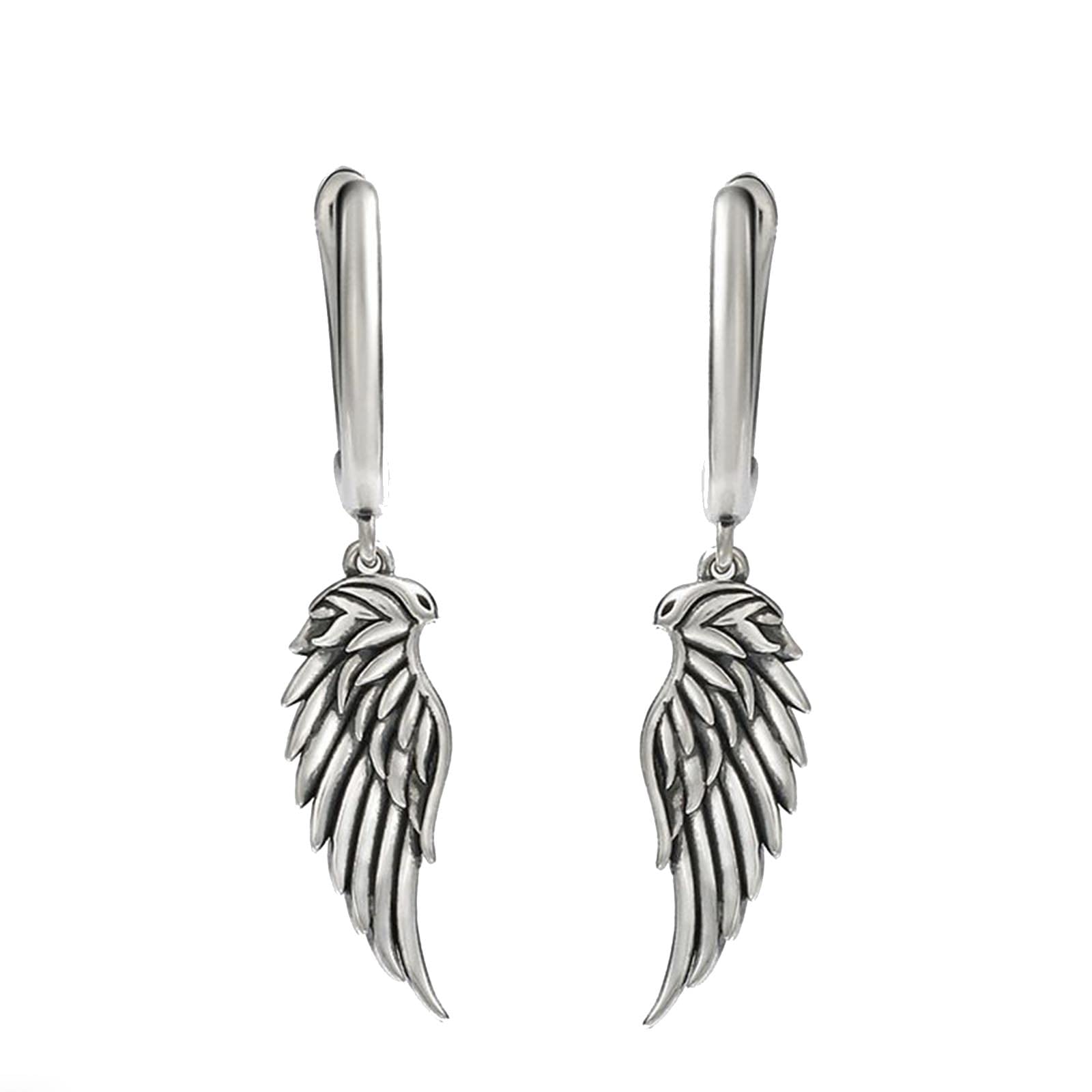 Jeulia Sterling Silver Hoop Dangle Earrings for Women - Small Hoop Earrings with Cross, Wings & Butterfly Charms - Hypoallergenic Punk Goth Jewelry for Teens - Perfect for Parties, Gifts & Everyday Wear