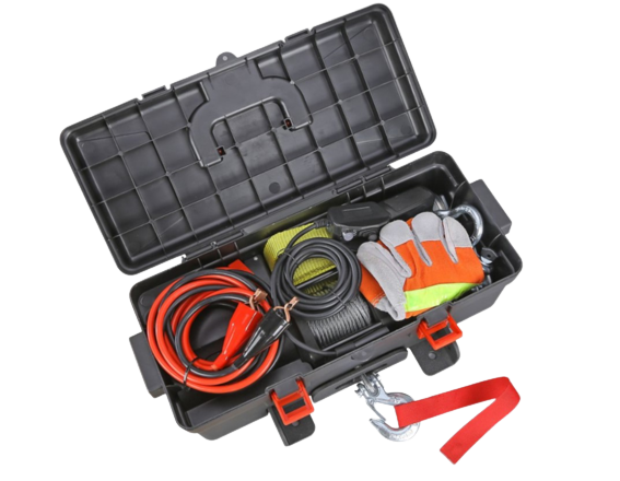 DK2 40PUS12 4000 lbs Capacity Warrior Trojan Electric Steel Winch Cable - Heavy Duty Off-Road Recovery, Towing, Marine & Industrial Use