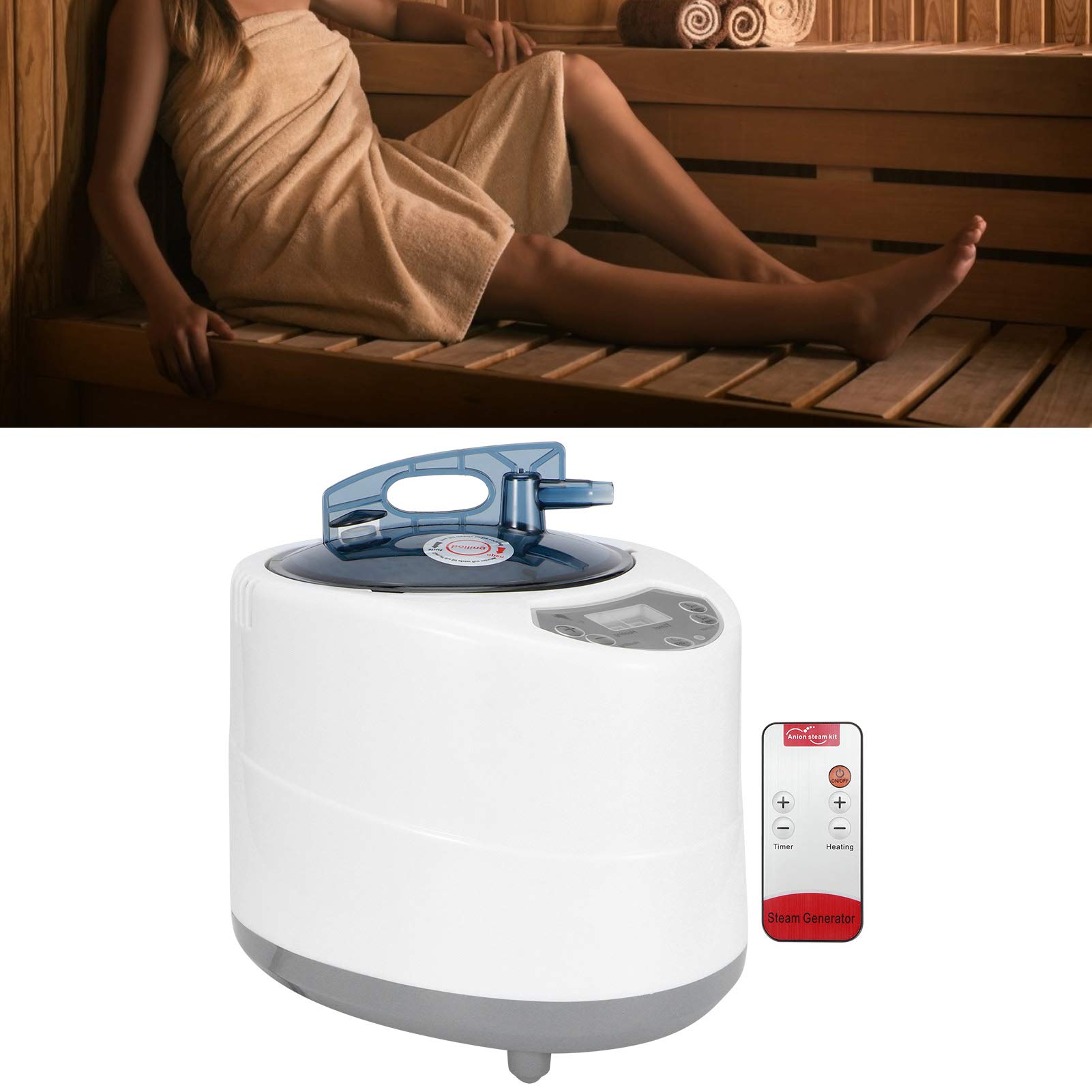 2.8L 1500W Portable Sauna Steam Generator for Home Spa & Body Therapy - Digital Control Panel, Anti-Corrosion Design | Perfect for Relaxation, Detox & Shower Steam Sessions