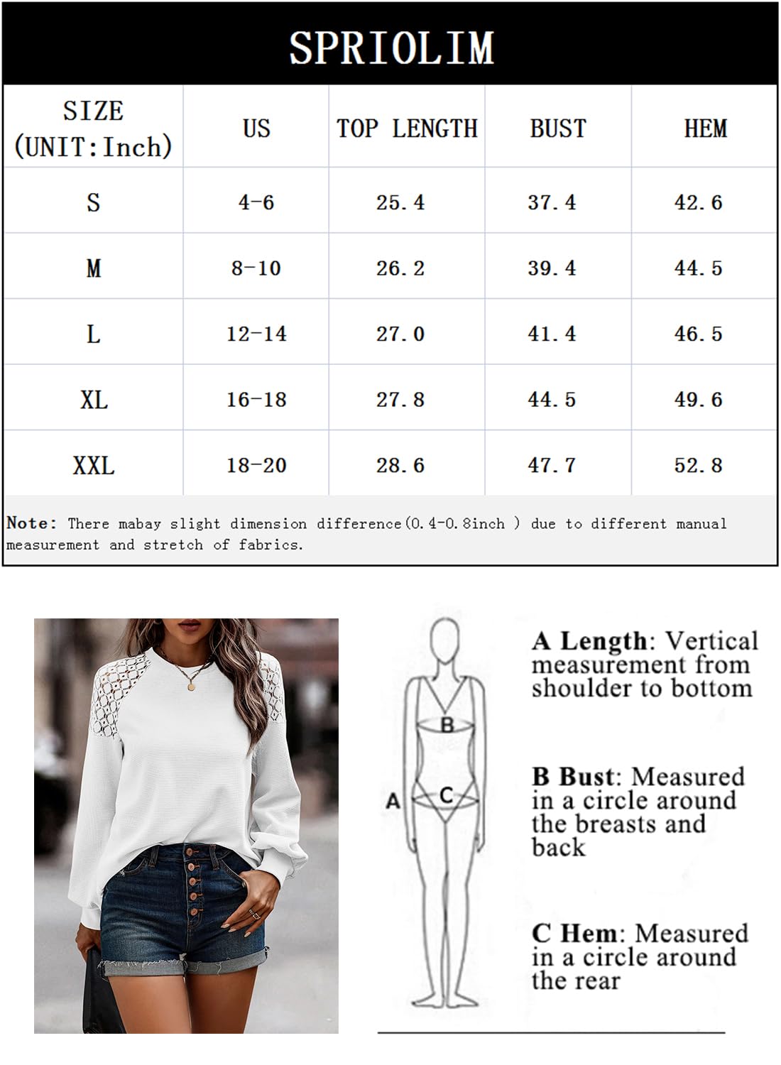 Women's Crochet Lace Waffle Knit Sweater - Crewneck Long Sleeve Casual Loose Top for Fall & Winter | Cozy Office Wear, Date Night Outfits, Weekend Layering