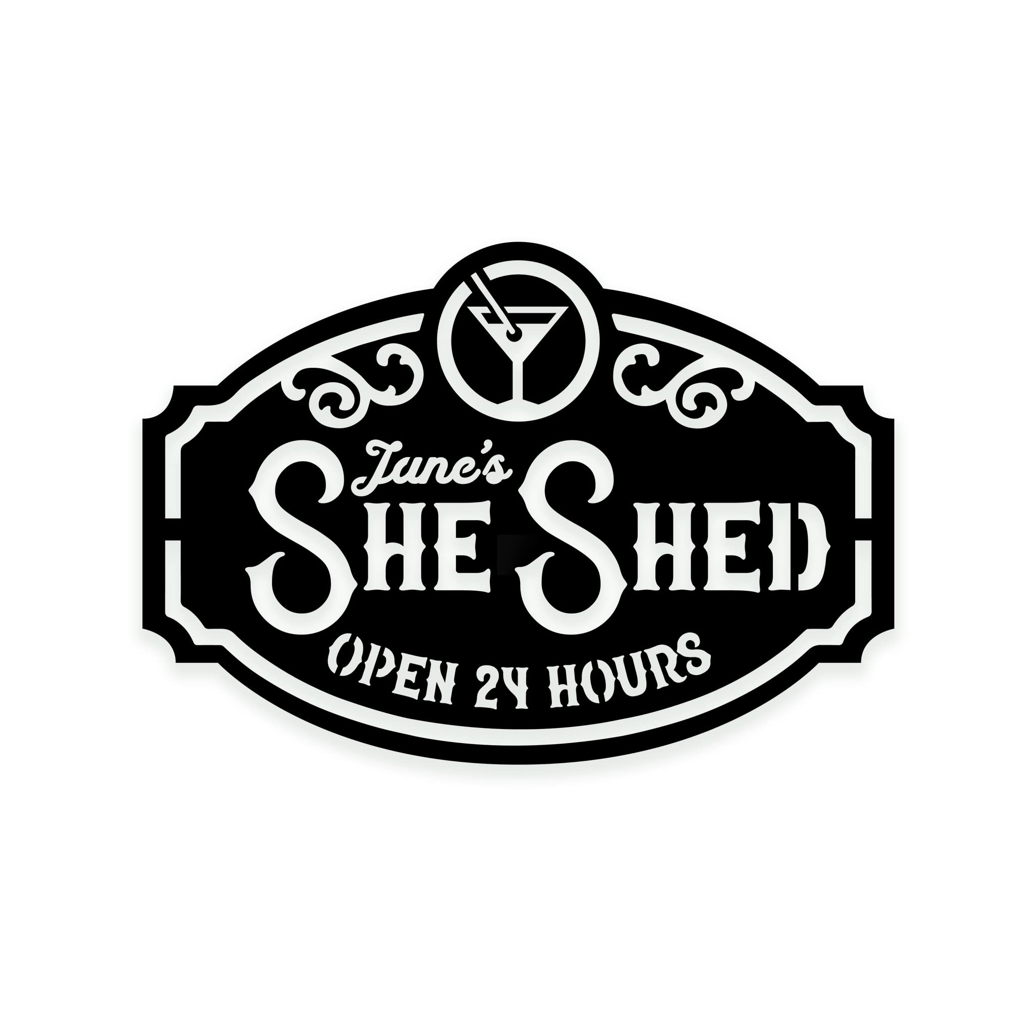 Personalized She Shed Metal Sign with LED Lights - Custom Mother's Day Gift for Her - Outdoor She Shed Decor - Mom Cave Wall Art - Laser Cut Metal Sign for Garden, Patio, or Backyard Shed