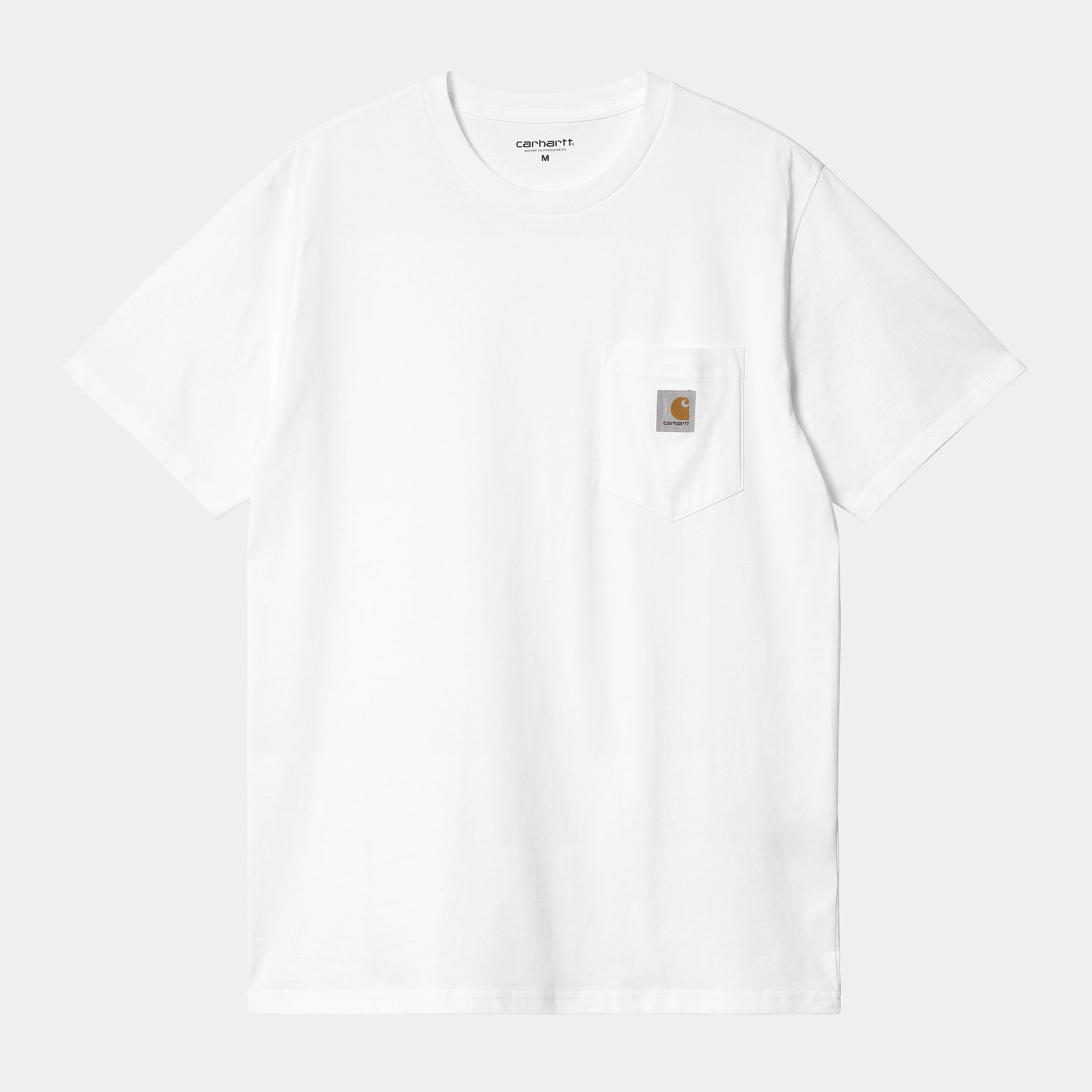 Carhartt Men's Loose Fit Heavyweight Short Sleeve Pocket T-Shirt - White | Durable Workwear for Construction & Outdoor Activities