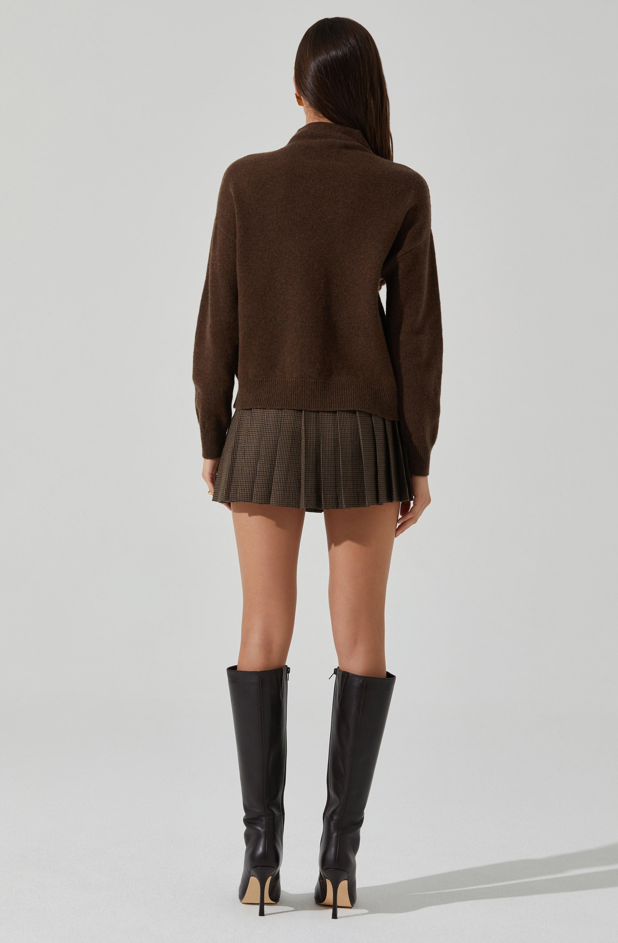 Adley Mock Neck Wool Sweater for Women - Soft Winter Knit Pullover - Perfect for Office, Date Night & Casual Outfits
