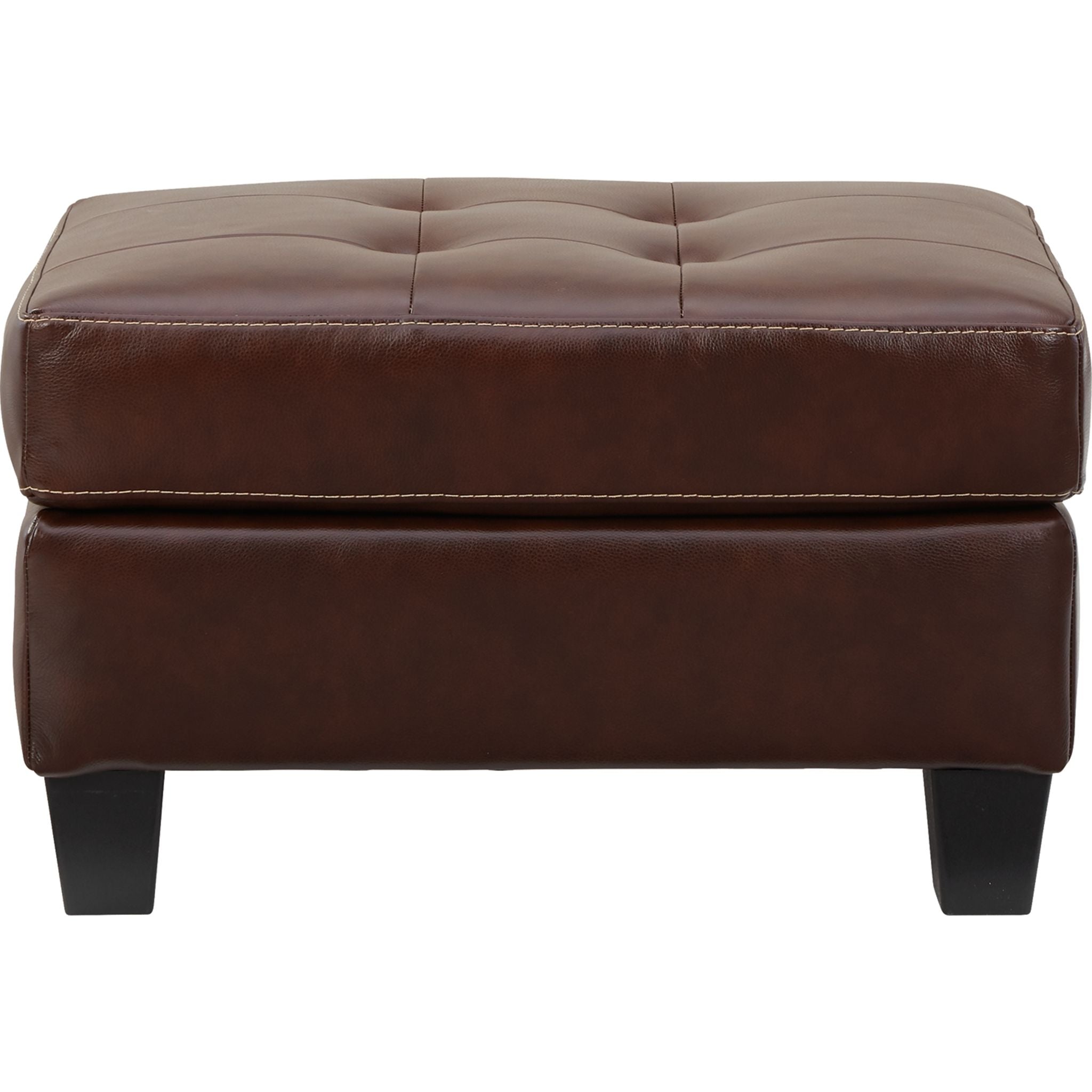 Altonbury Walnut Storage Ottoman Bench - Stylish Footrest & Extra Seating for Living Room, Bedroom, or Entryway