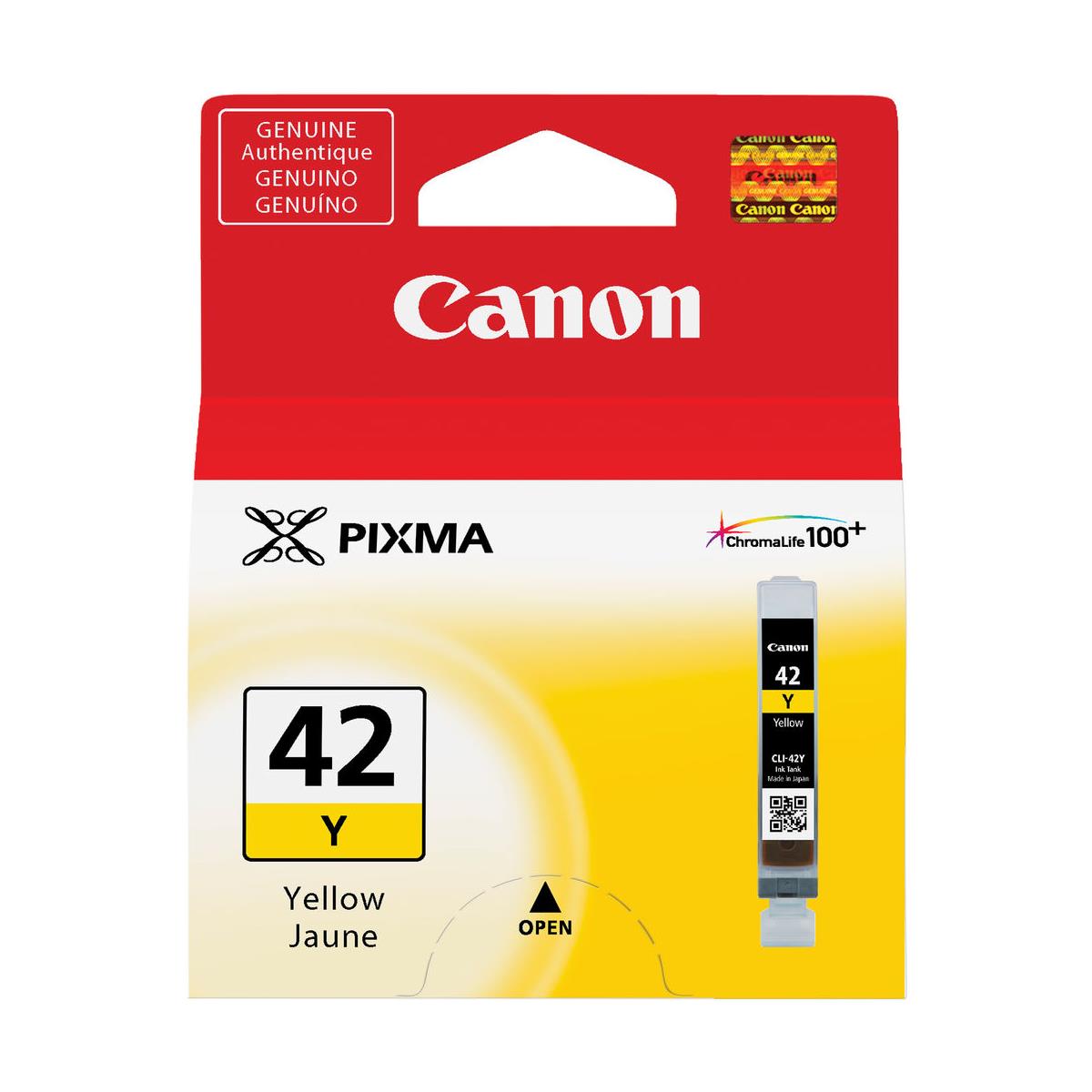 Canon CLI-42Y Yellow Ink Cartridge - High-Quality Replacement for Canon Printers - Perfect for Home, Office & Photo Printing