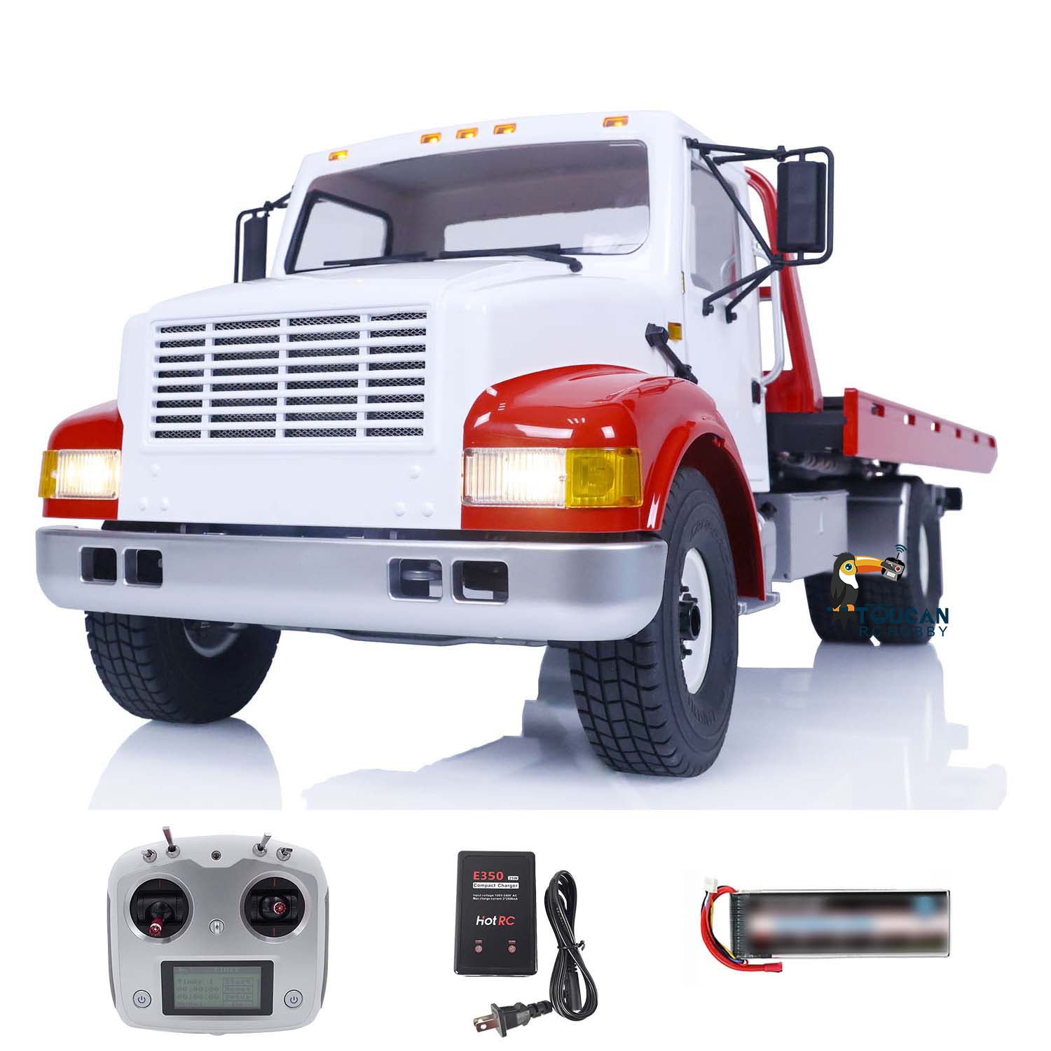CrossRC WT4 1/10 Scale 4x2 Remote Control Wrecker Truck - Painted & Assembled RC Model with Battery, Lights & Sound for Road Rescue Simulation & Off-Road Play